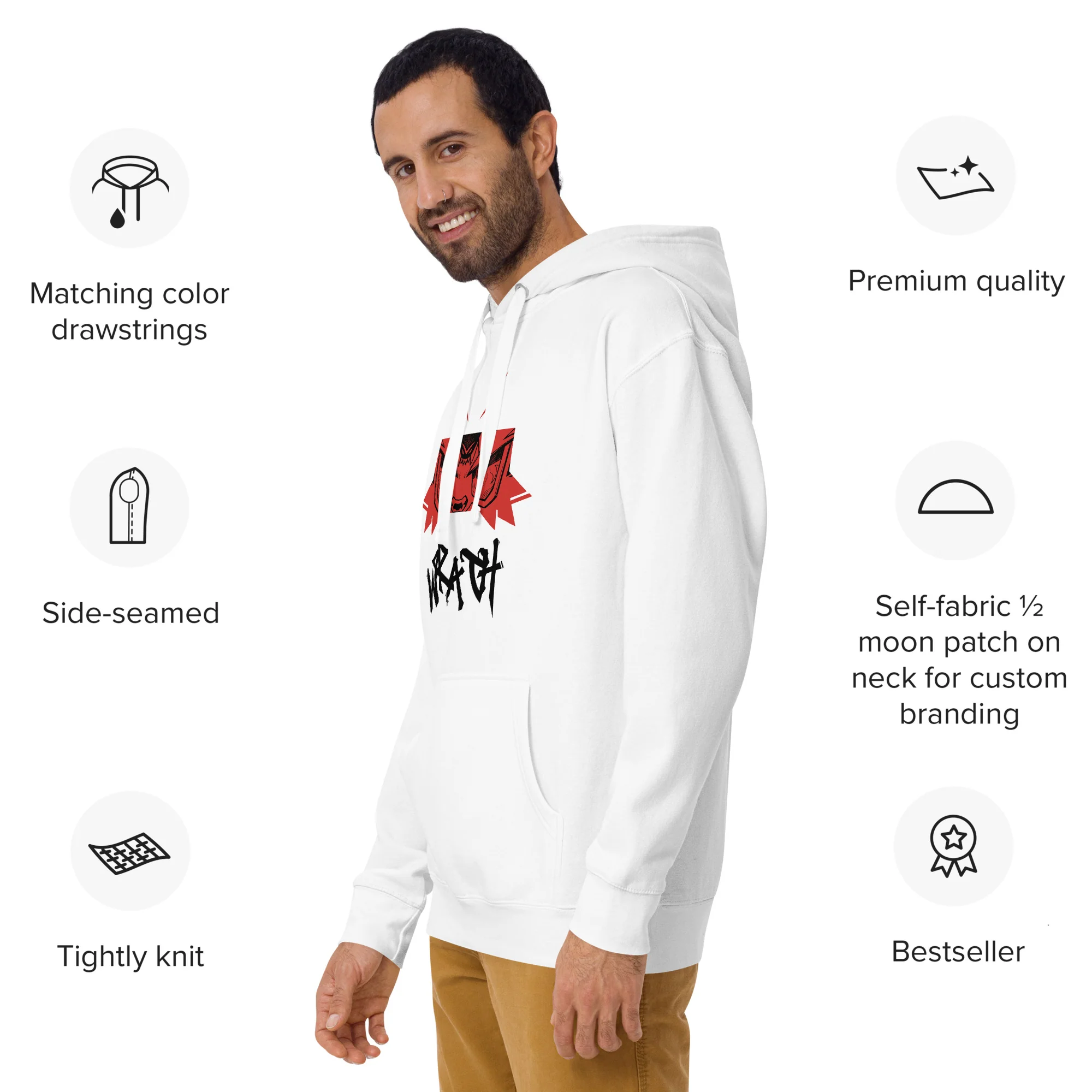 Avatar Of Wrath Hoodie (Unisex - Black Text) - Image 3