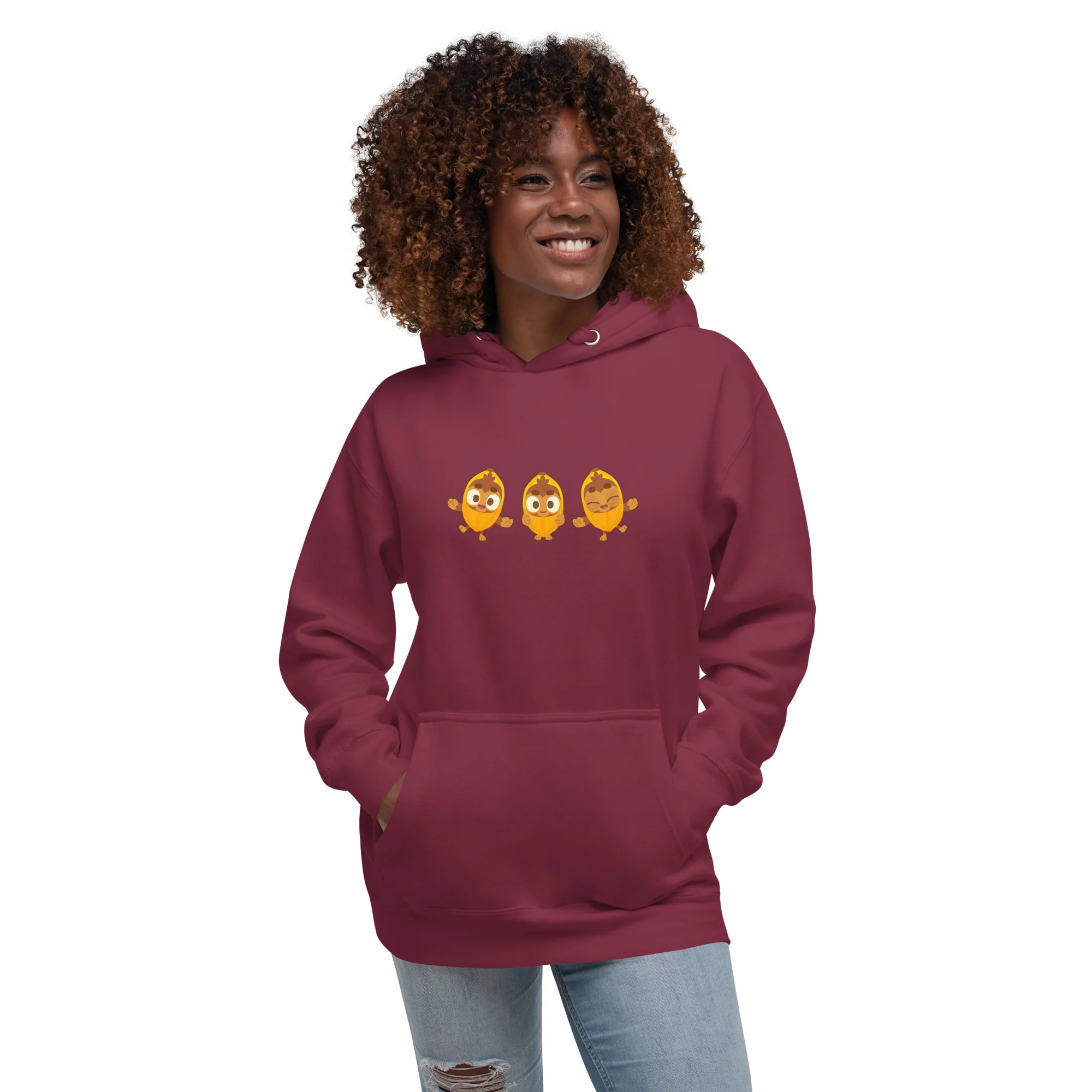 Banana Monkey Hoodie (Unisex - Cotton Heritage) - Image 3