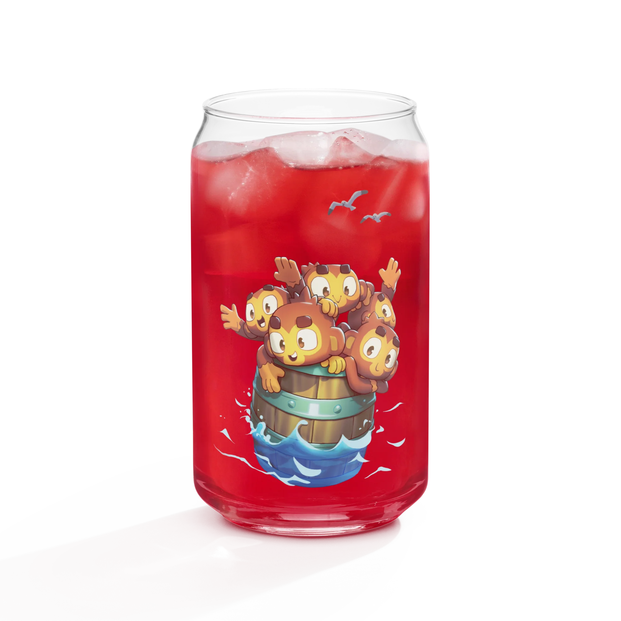 Barrel of Monkeys Glass (Barrel Shaped)