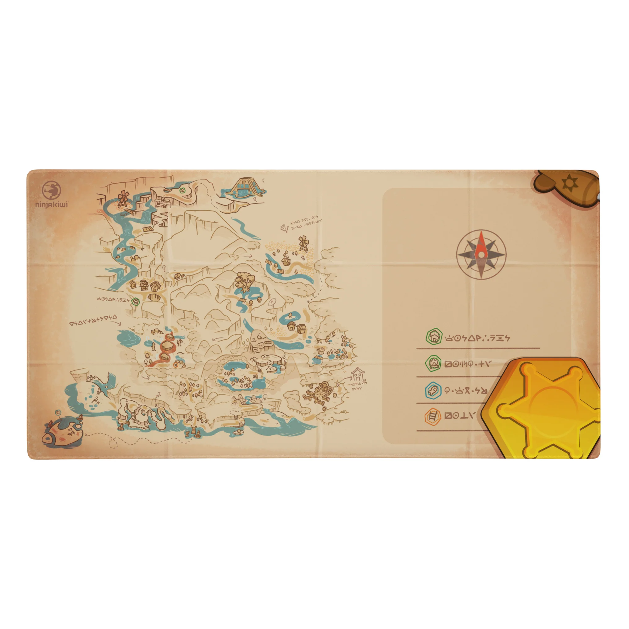 Frontier World Map Desk Mat - BTD6 (90cm x 45cm)