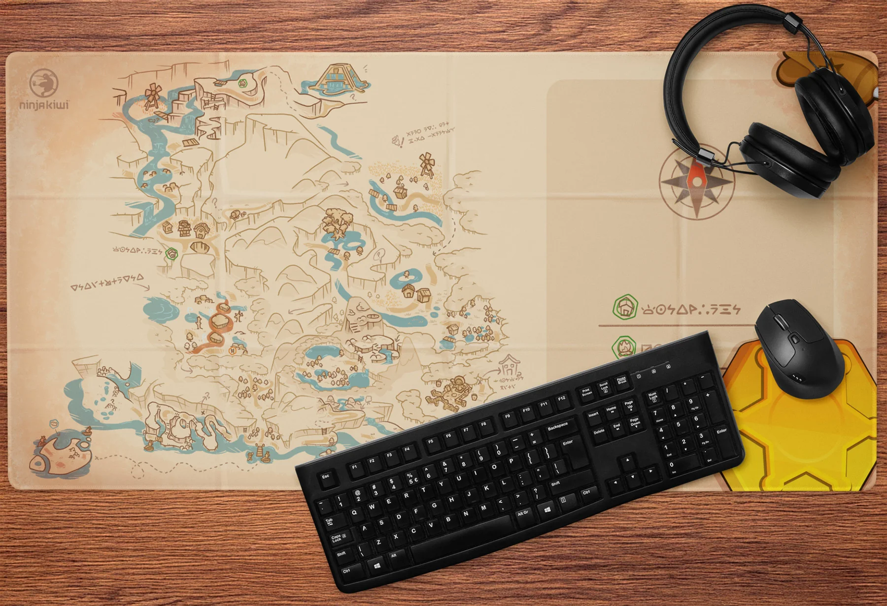 Frontier World Map Desk Mat - BTD6 (90cm x 45cm) - Image 2