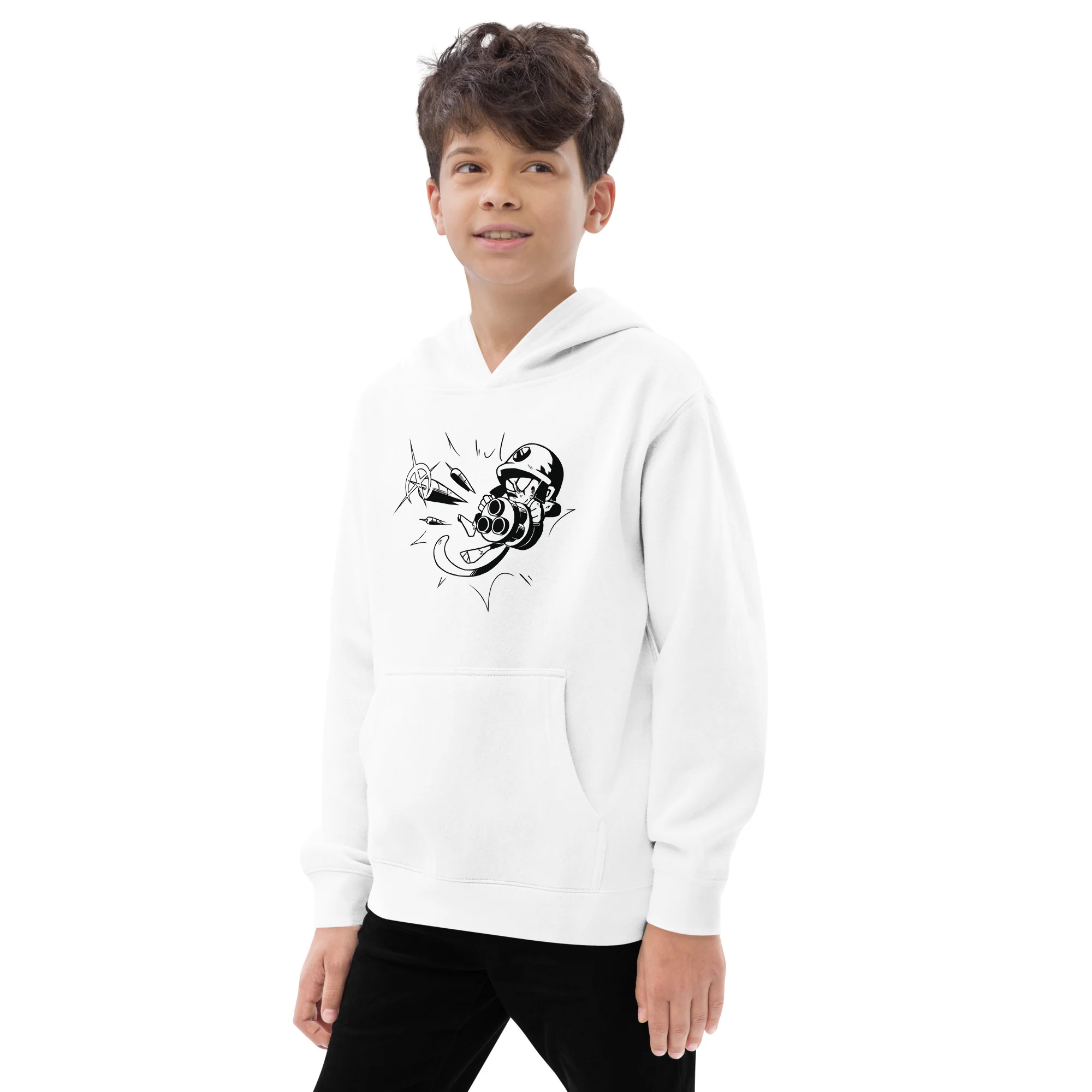 Comic Style Dartling Fleece Hoodie (Kids/Youth) - Image 10