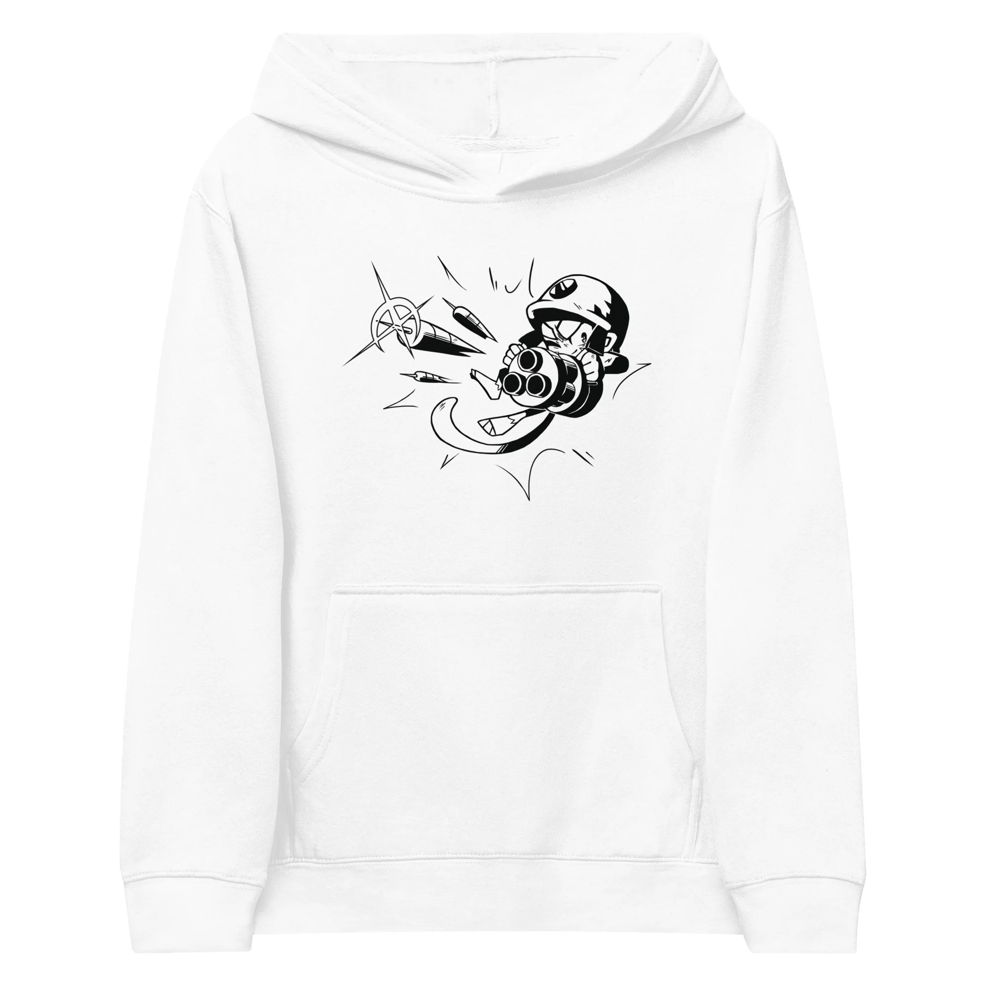 Comic Style Dartling Fleece Hoodie (Kids/Youth) - Image 4