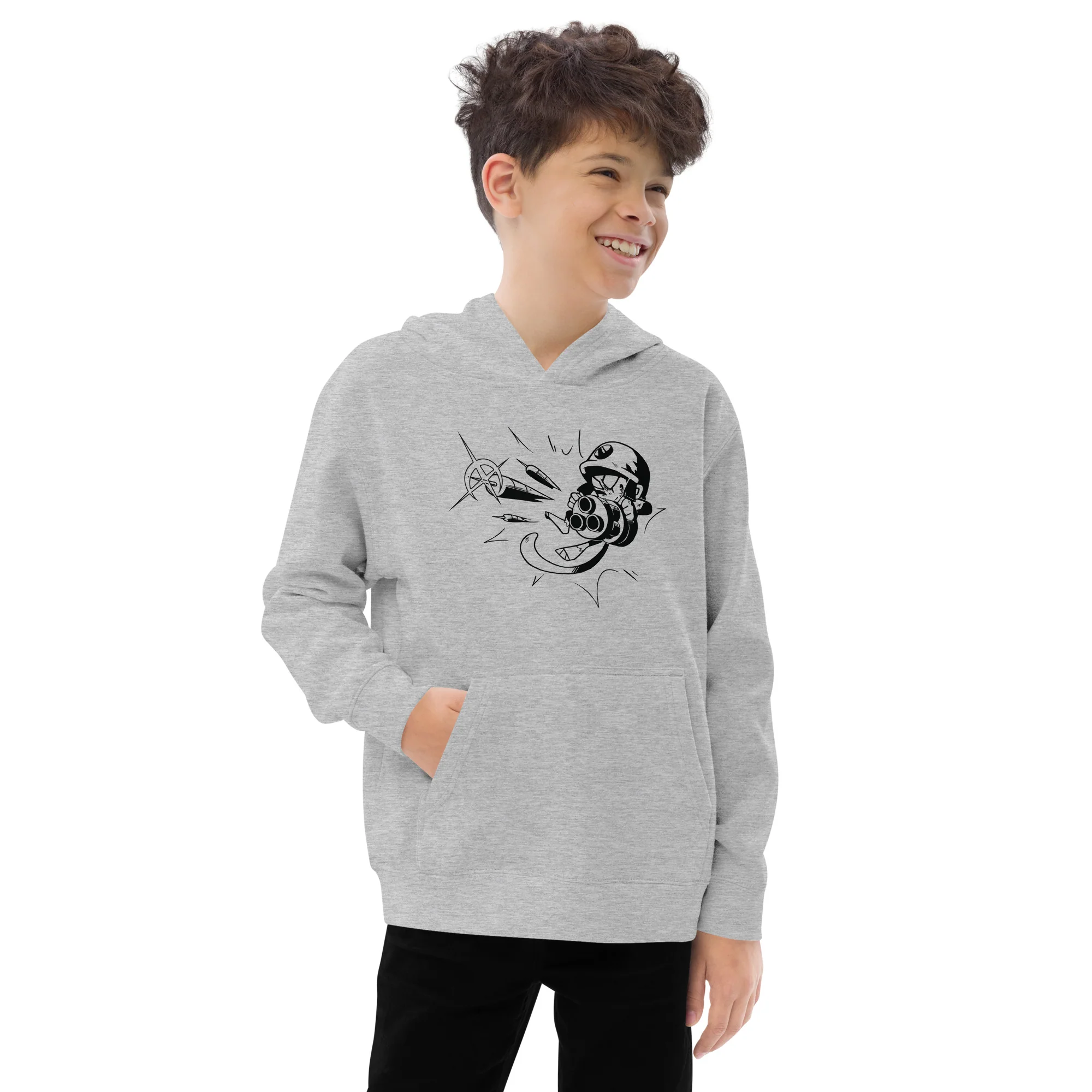 Comic Style Dartling Fleece Hoodie (Kids/Youth) - Image 7