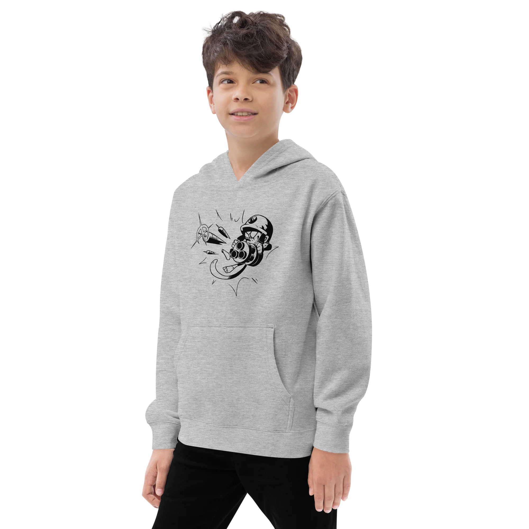 Comic Style Dartling Fleece Hoodie (Kids/Youth) - Image 8