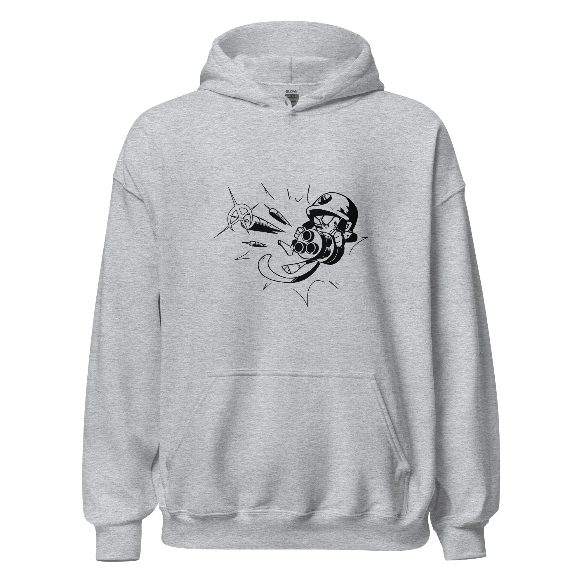 Comic Style Dartling Hoodie (Unisex - Gildan) - Image 4