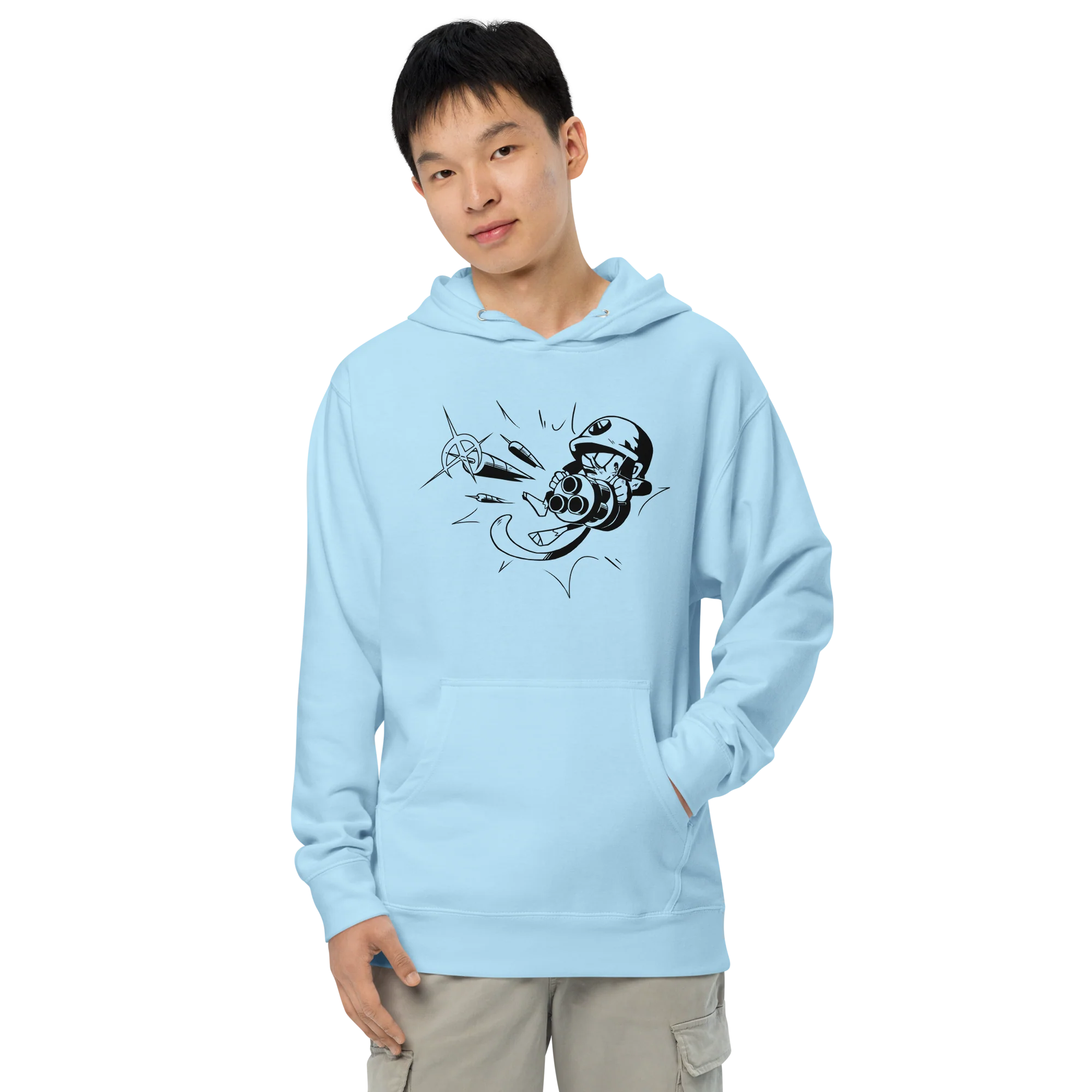 Comic Style Dartling Midweight Hoodie (Unisex) - Image 4