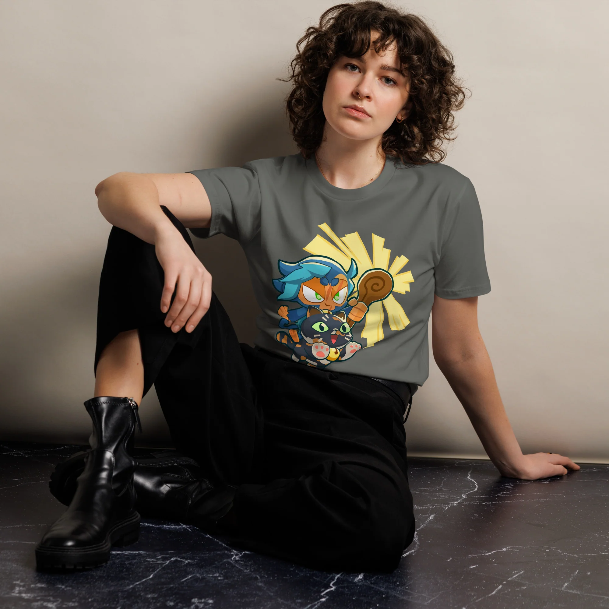 Ezili Smudge Cat Premium Shirt (Unisex) - Image 3