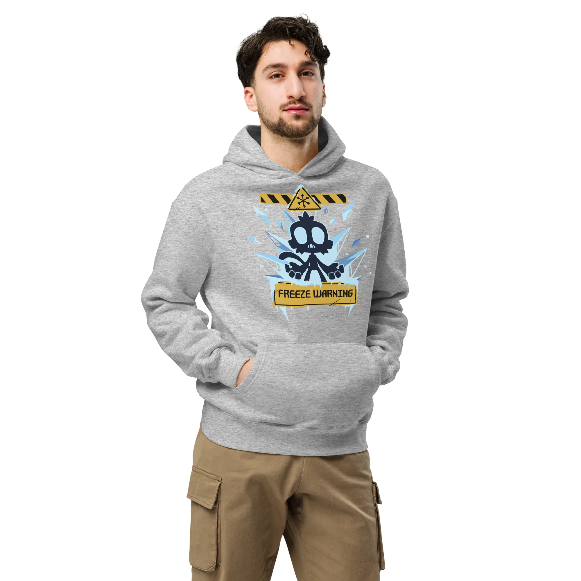 Freeze Warning Premium Oversized Hoodie (Unisex) - Image 3