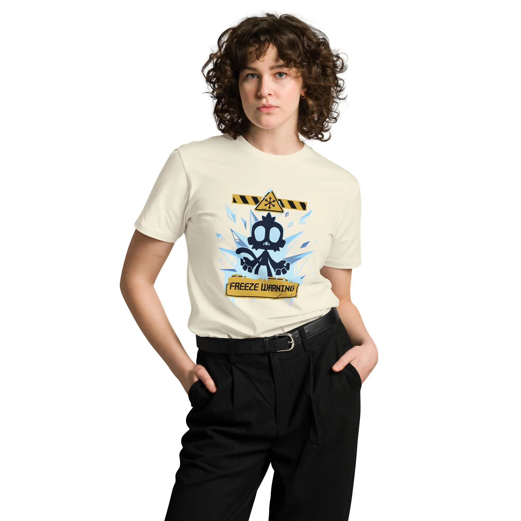 Freeze Warning Premium Shirt (Unisex) - Image 4