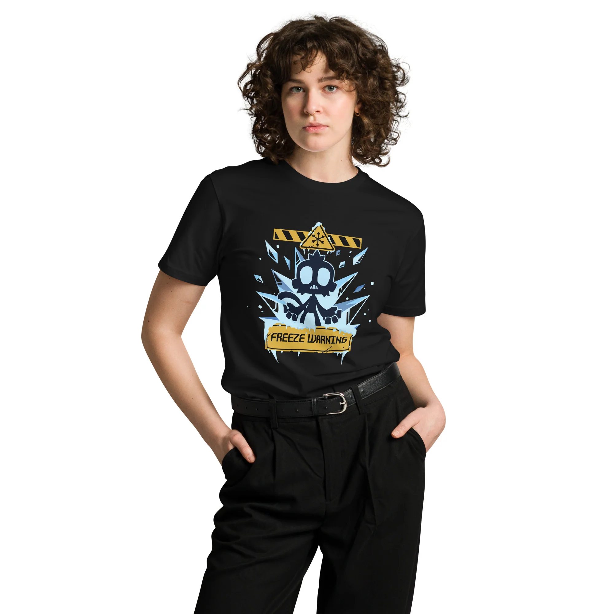 Freeze Warning Premium Shirt (Unisex) - Image 8