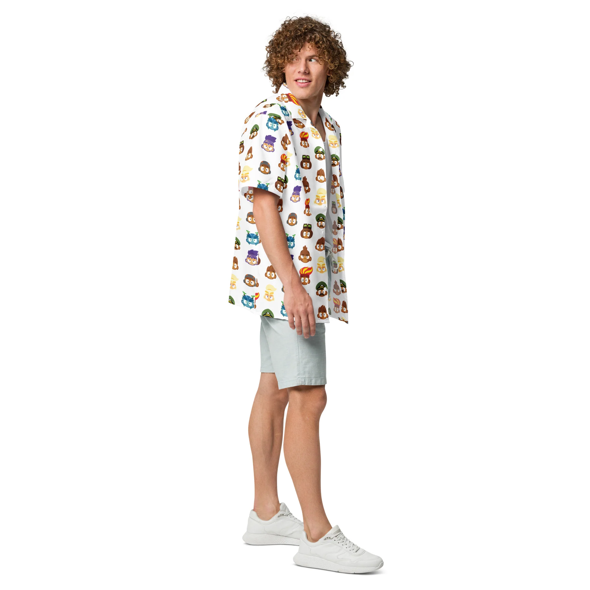 Hero Heads Button Shirt - White (Unisex) - Image 10