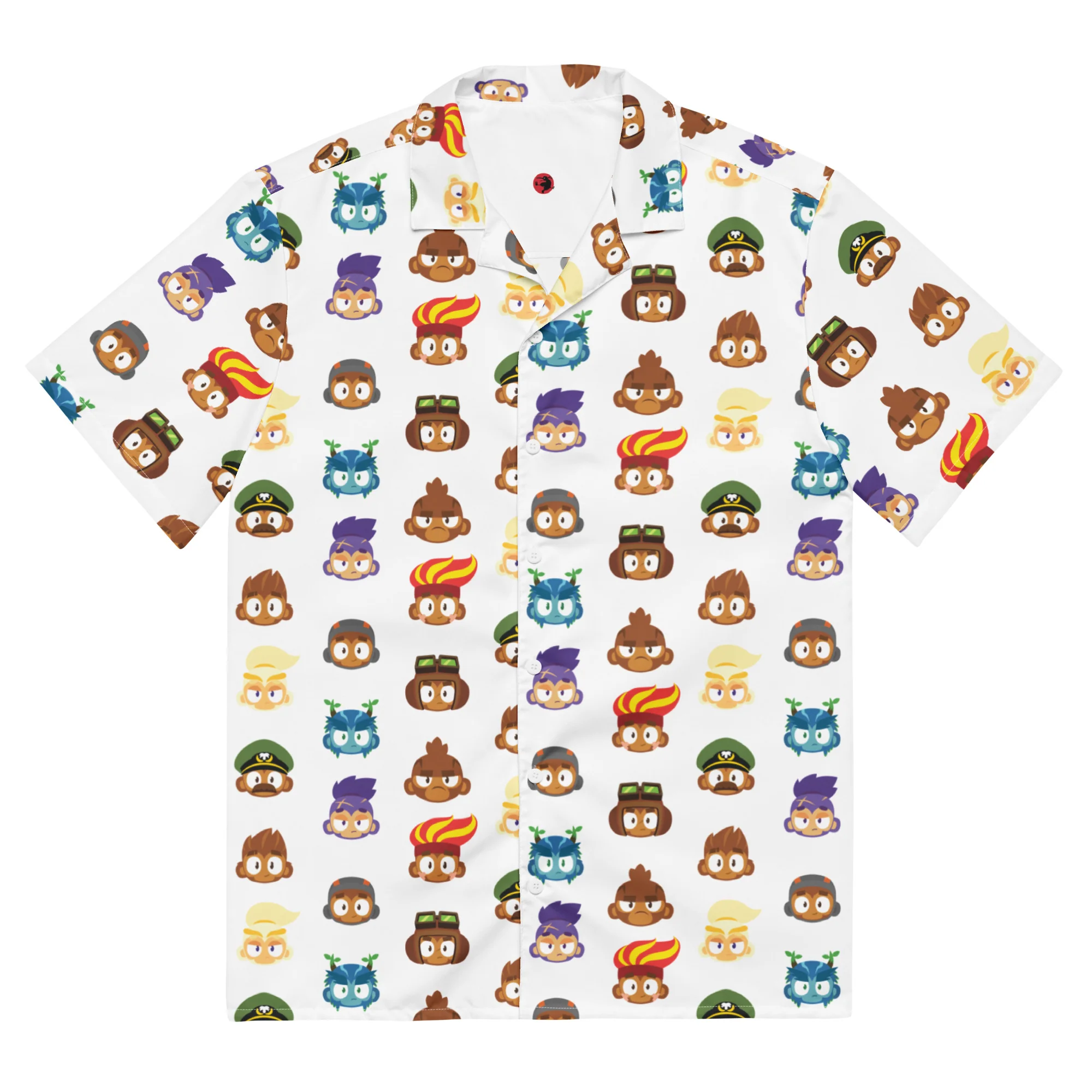 Hero Heads Button Shirt - White (Unisex) - Image 11