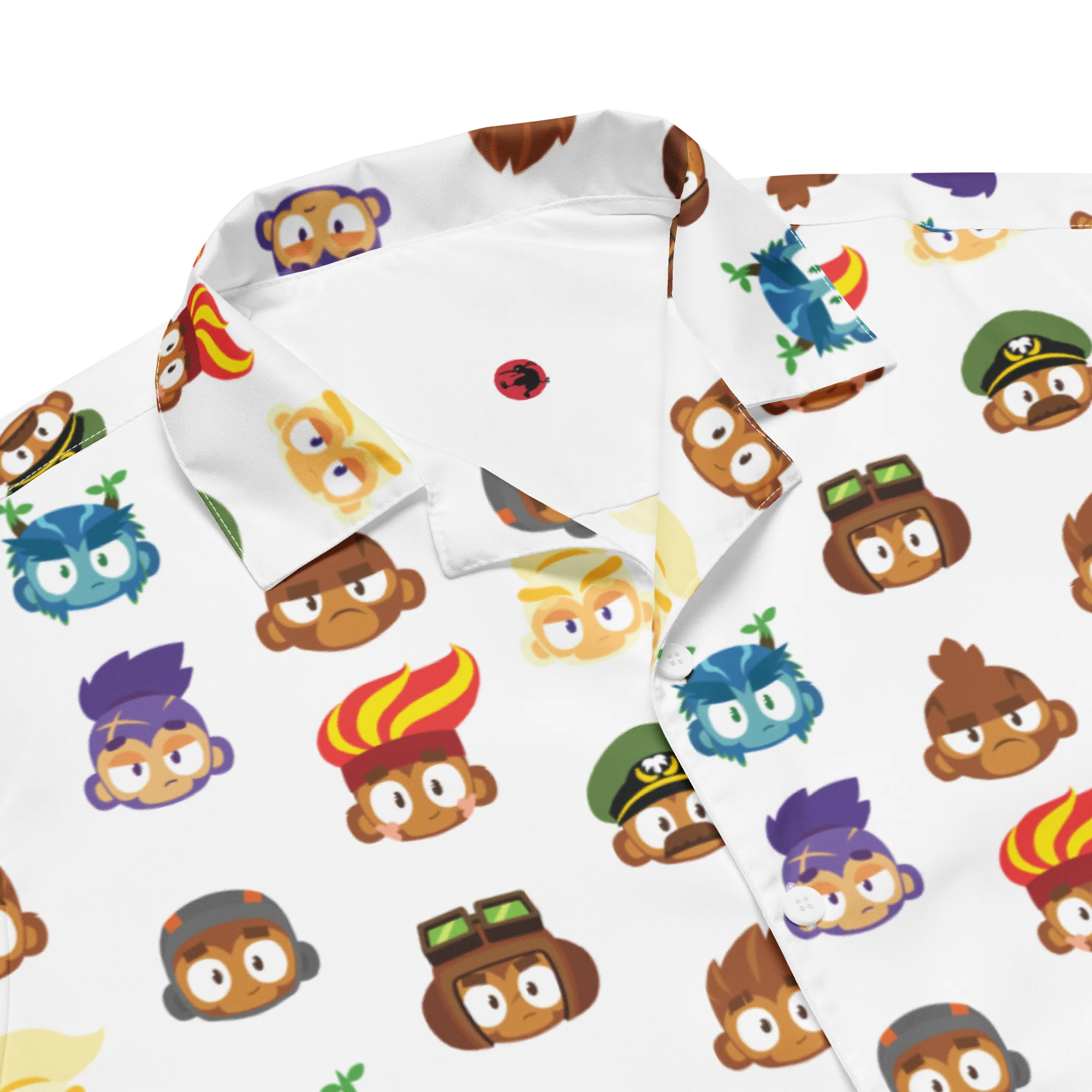 Hero Heads Button Shirt - White (Unisex) - Image 4