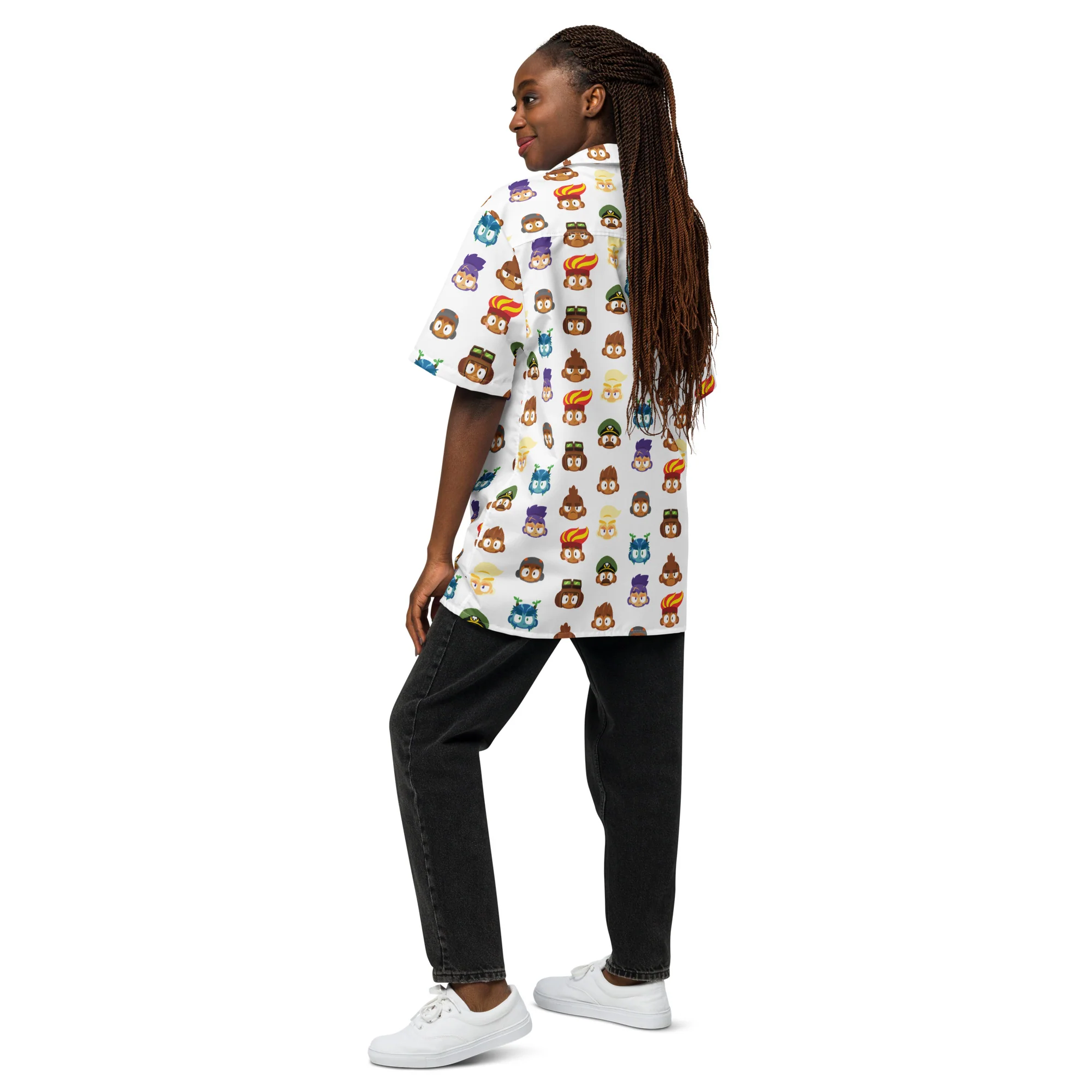 Hero Heads Button Shirt - White (Unisex) - Image 6