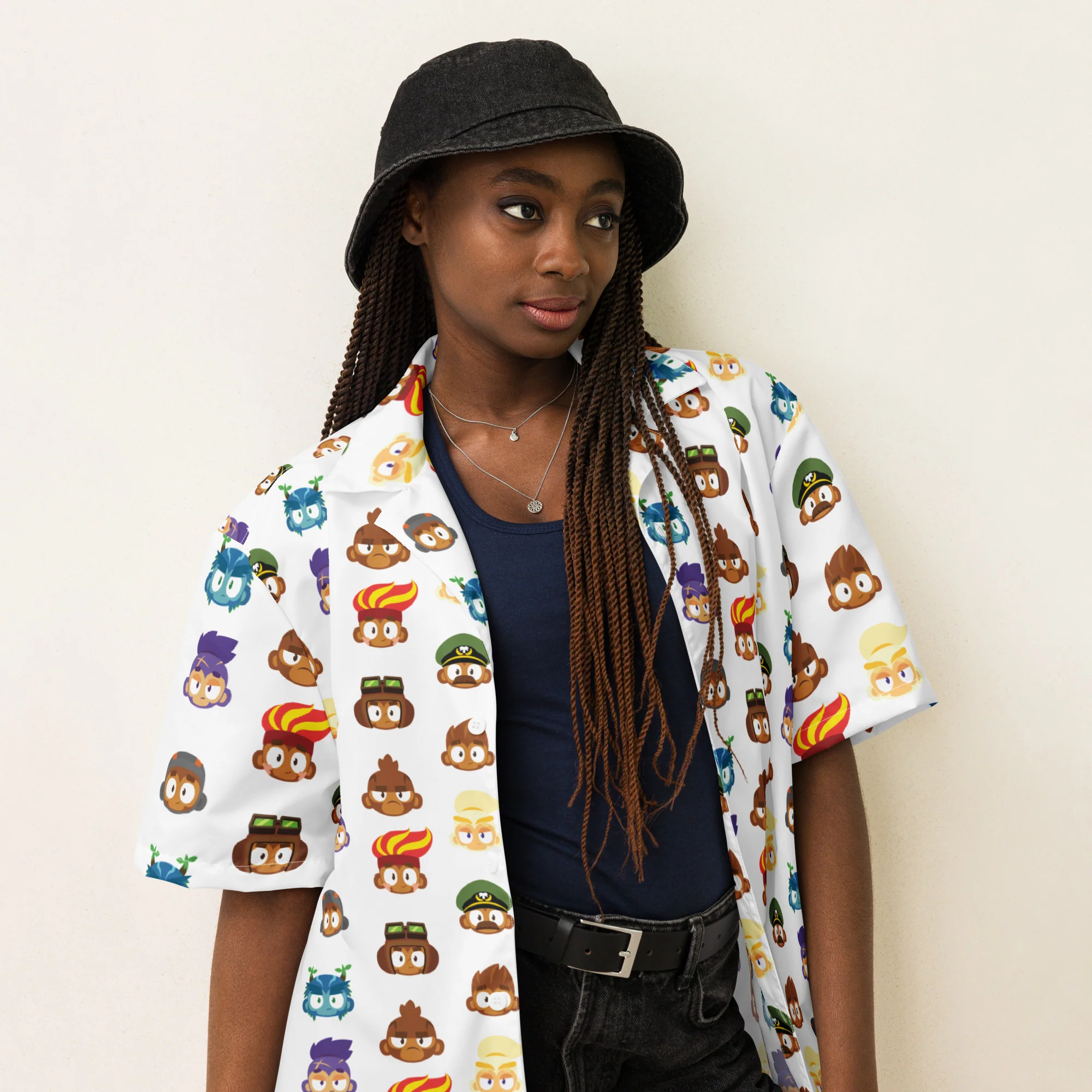 Hero Heads Button Shirt - White (Unisex) - Image 9