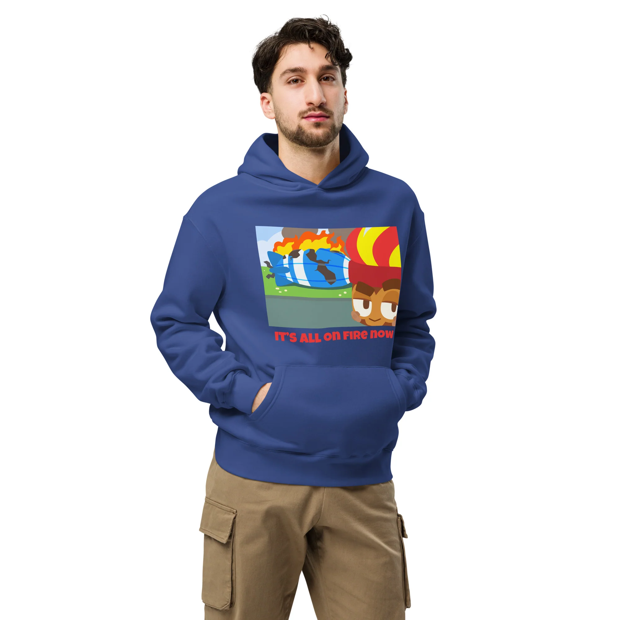 It's All On Fire Now Premium Oversized Hoodie (Unisex) - Image 3