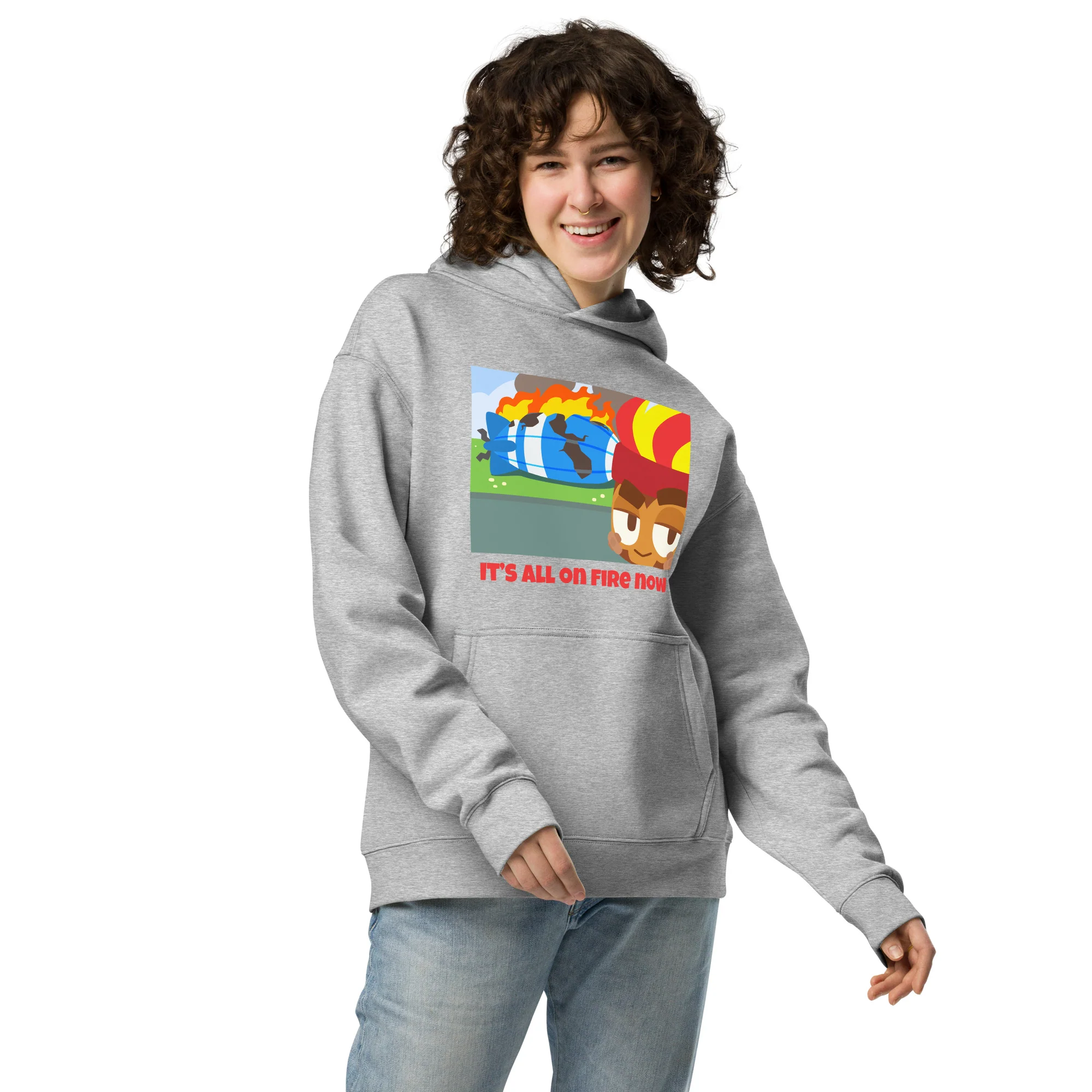 It's All On Fire Now Premium Oversized Hoodie (Unisex) - Image 8
