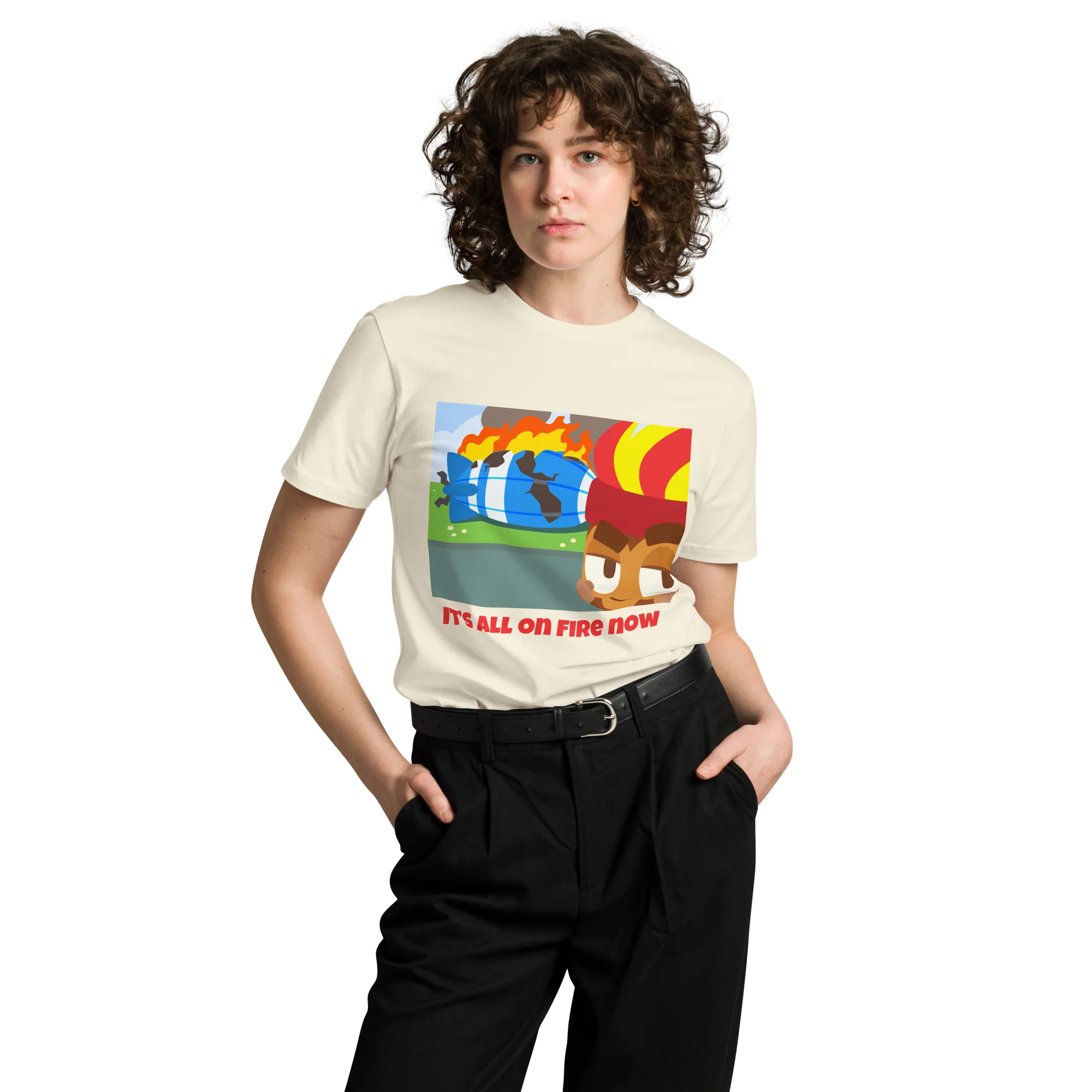 It's All On Fire Now Premium Shirt (Unisex) - Image 4