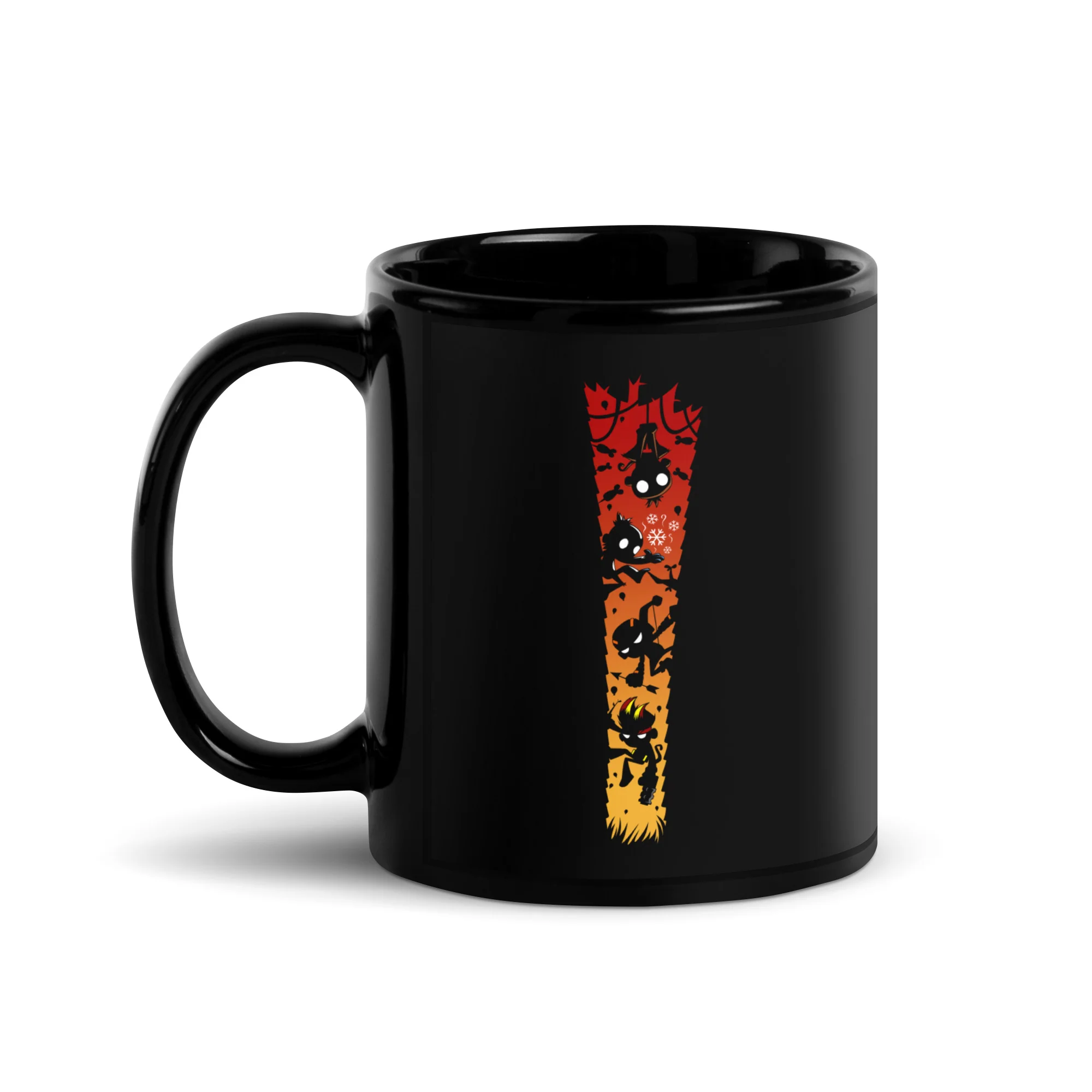 Monkey Ambush Black Glossy Mug - Image 2