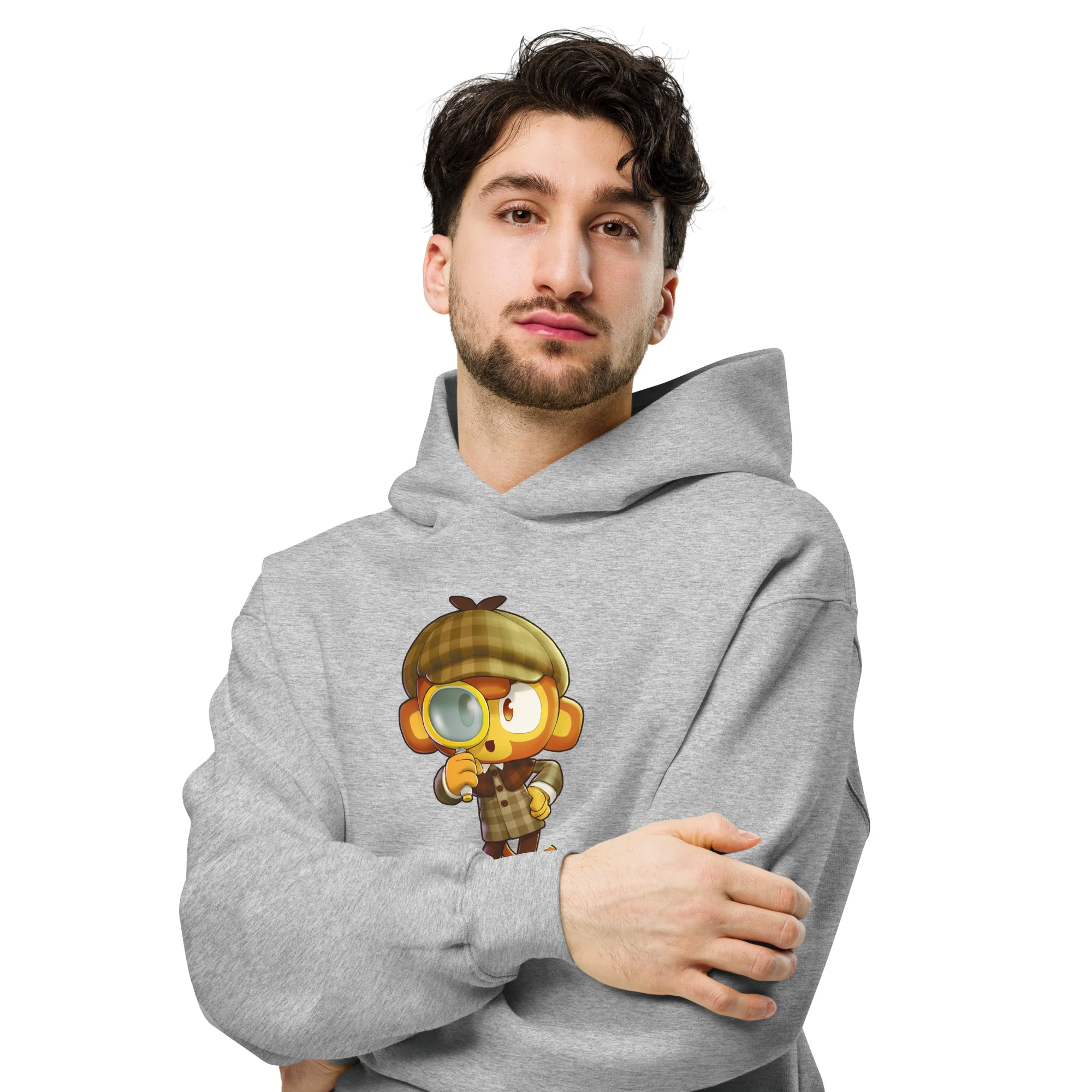 Monkey Investigator Premium Oversized Hoodie (Unisex) - Image 3