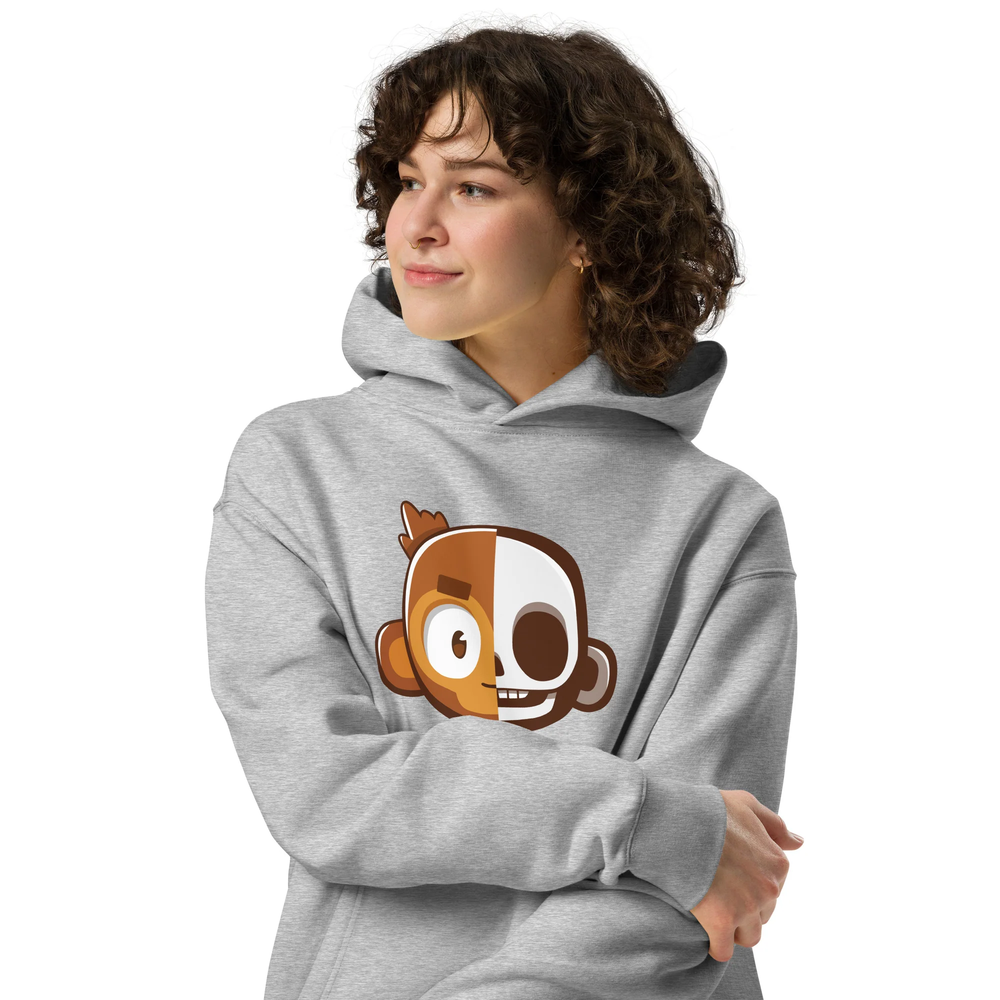 Monkey Skull Premium Oversized Hoodie (Unisex) - Image 5