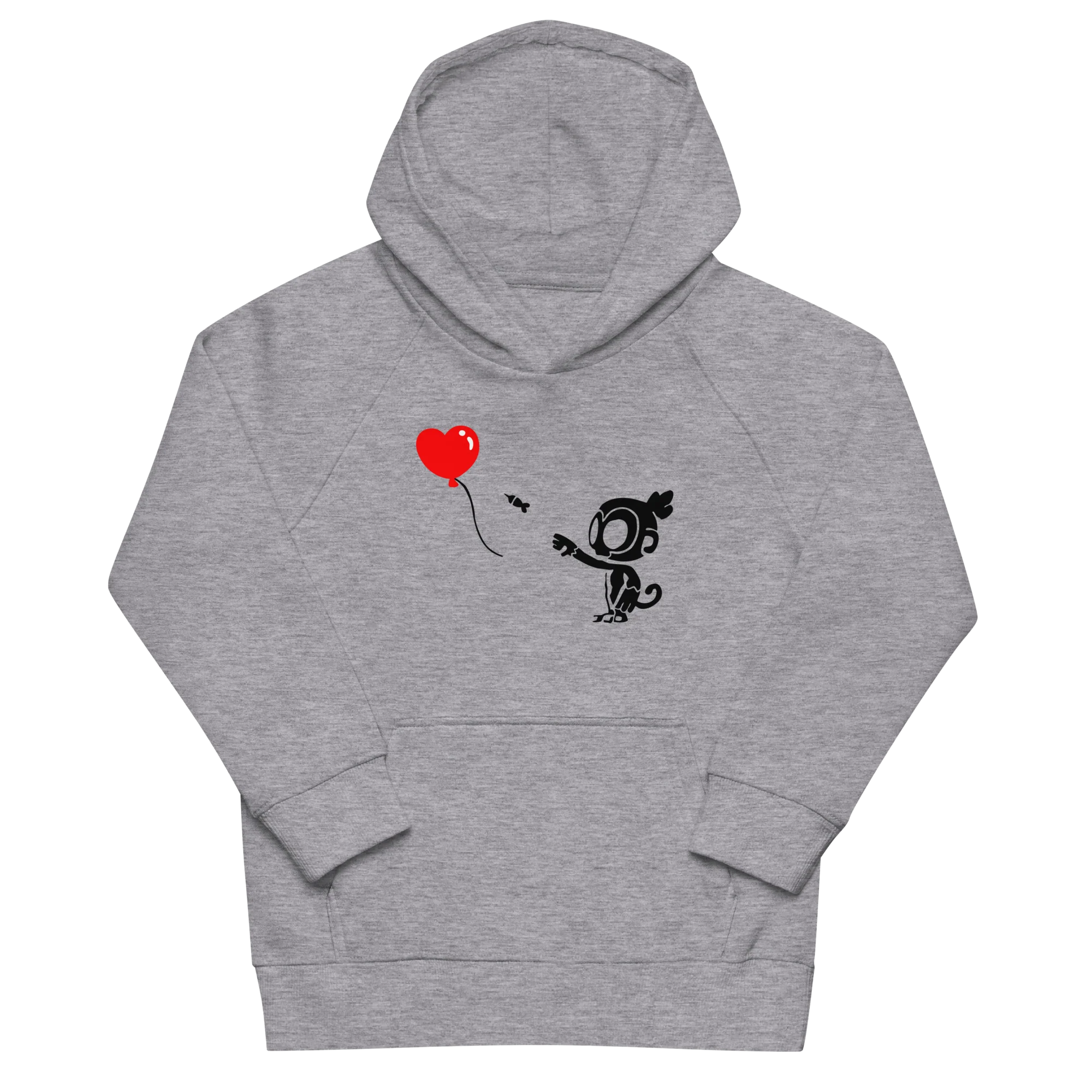 Monkey With Bloon Eco Hoodie (Kids/Youth) - Image 3