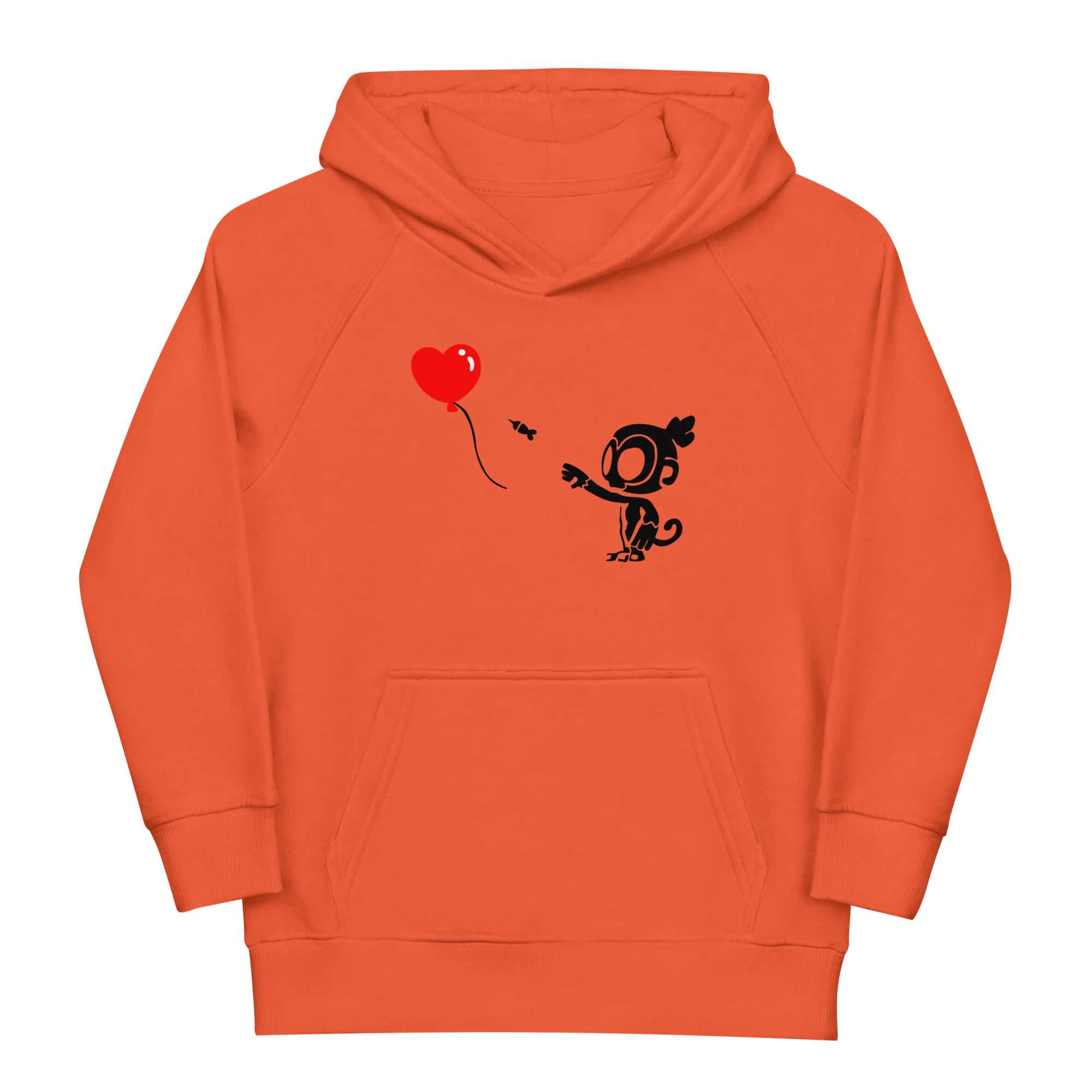 Monkey With Bloon Eco Hoodie (Kids/Youth) - Image 5