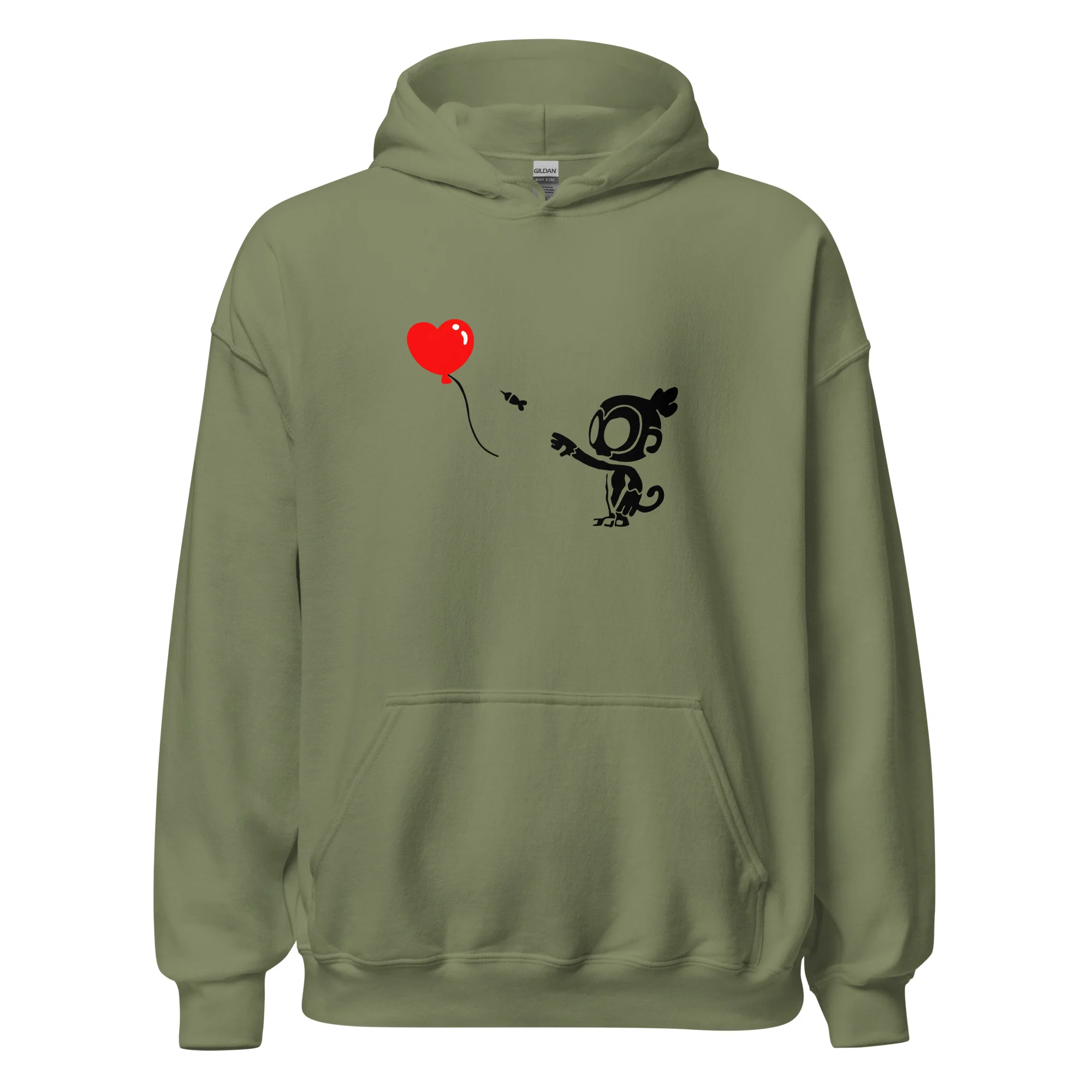 Monkey With Bloon Hoodie (Unisex - Gildan) - Image 10