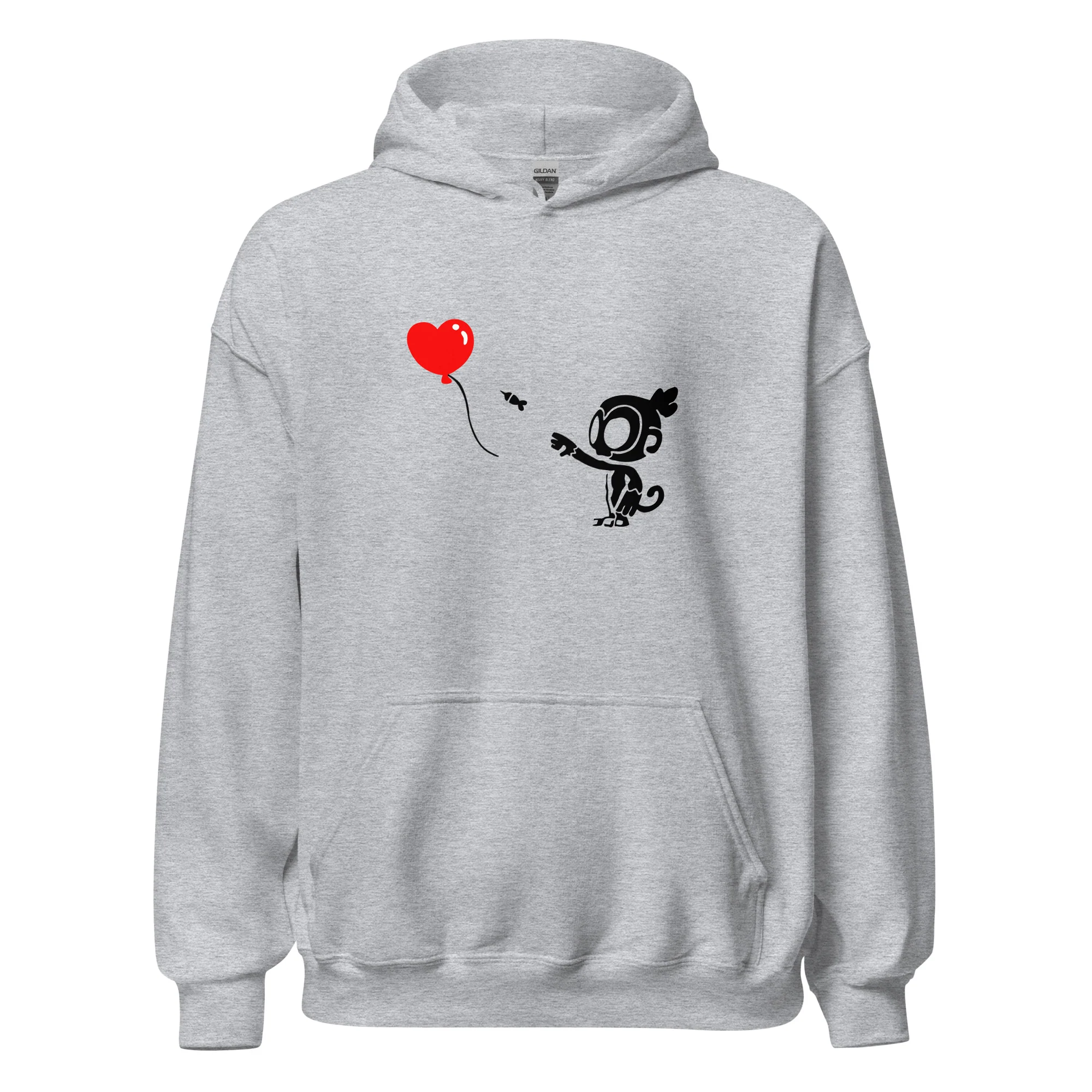 Monkey With Bloon Hoodie (Unisex - Gildan) - Image 11