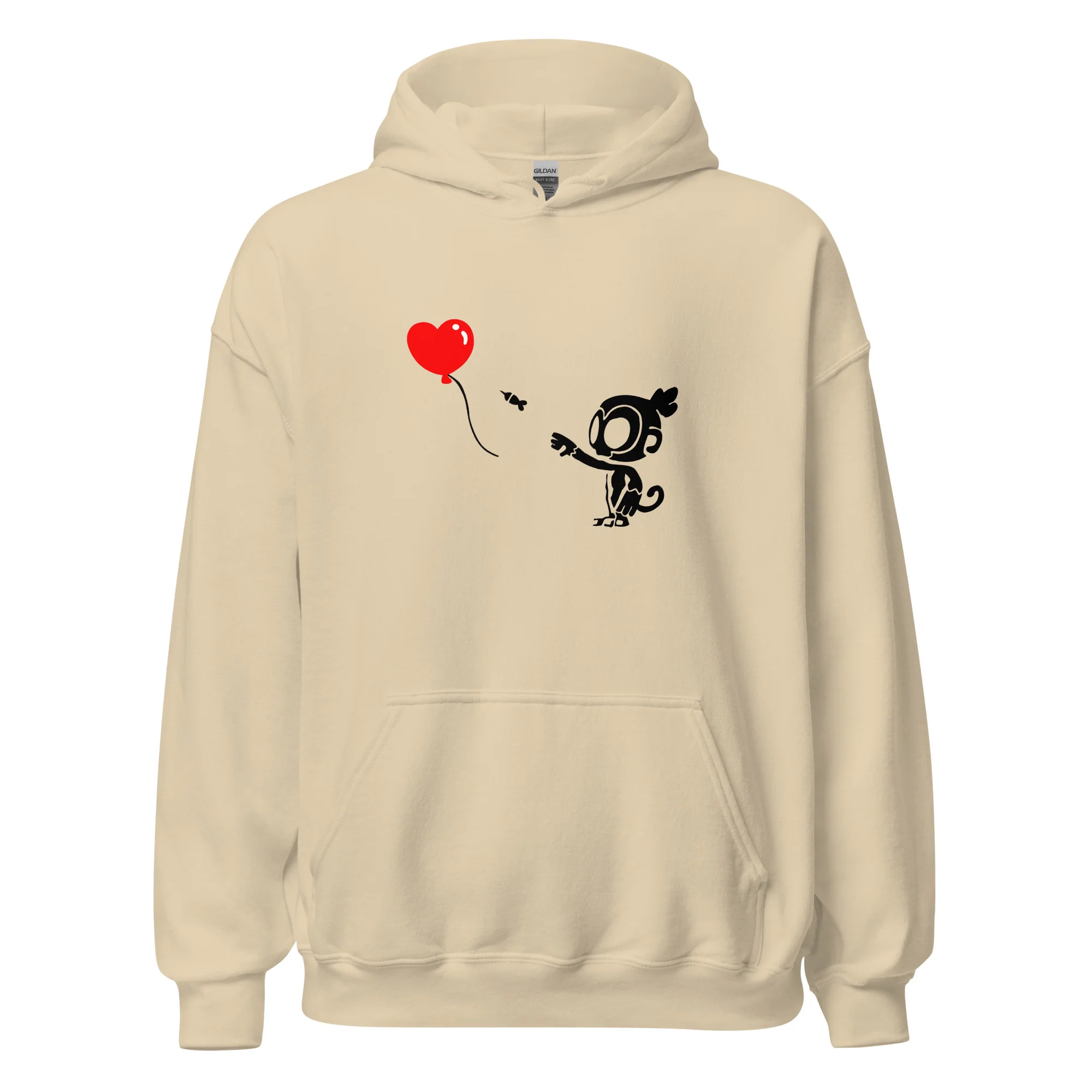 Monkey With Bloon Hoodie (Unisex - Gildan) - Image 13
