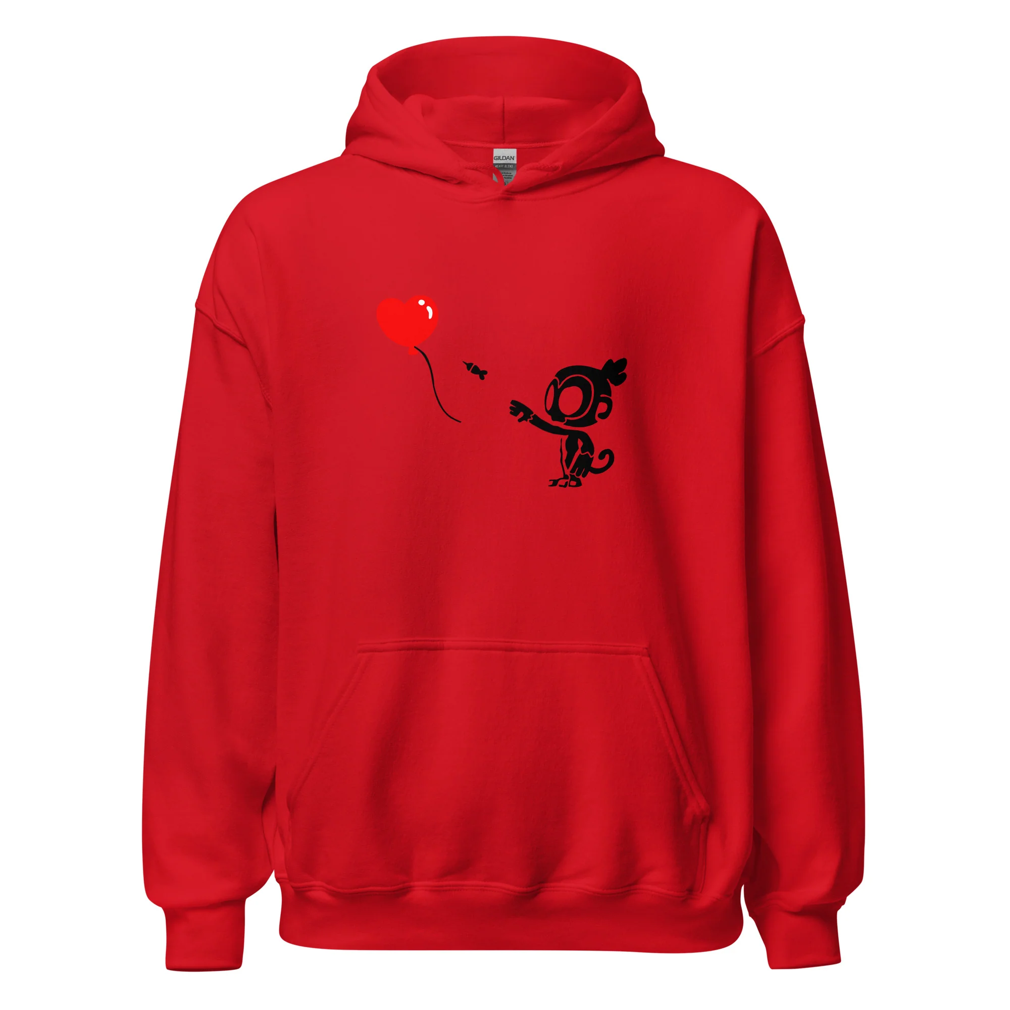 Monkey With Bloon Hoodie (Unisex - Gildan) - Image 6