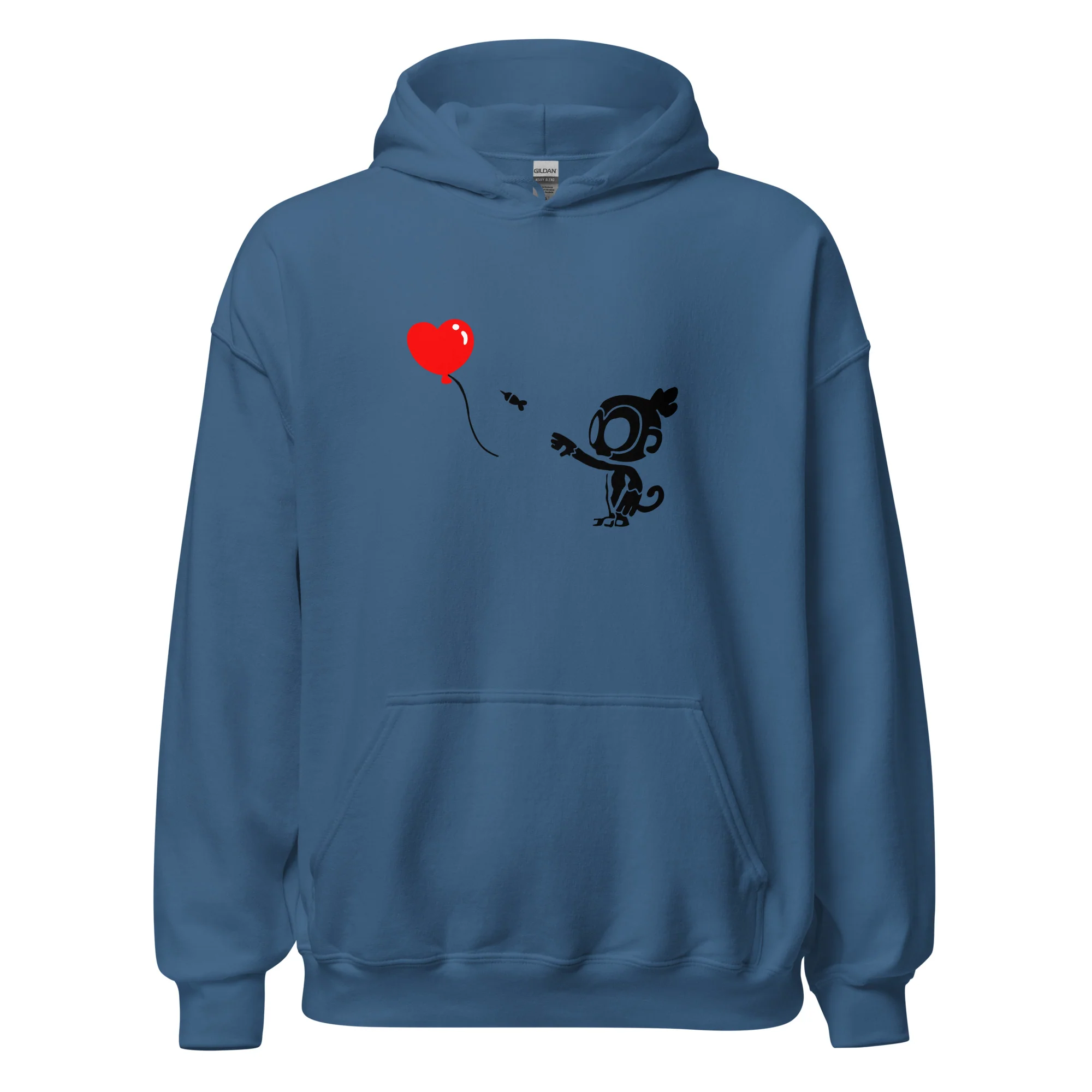 Monkey With Bloon Hoodie (Unisex - Gildan) - Image 7