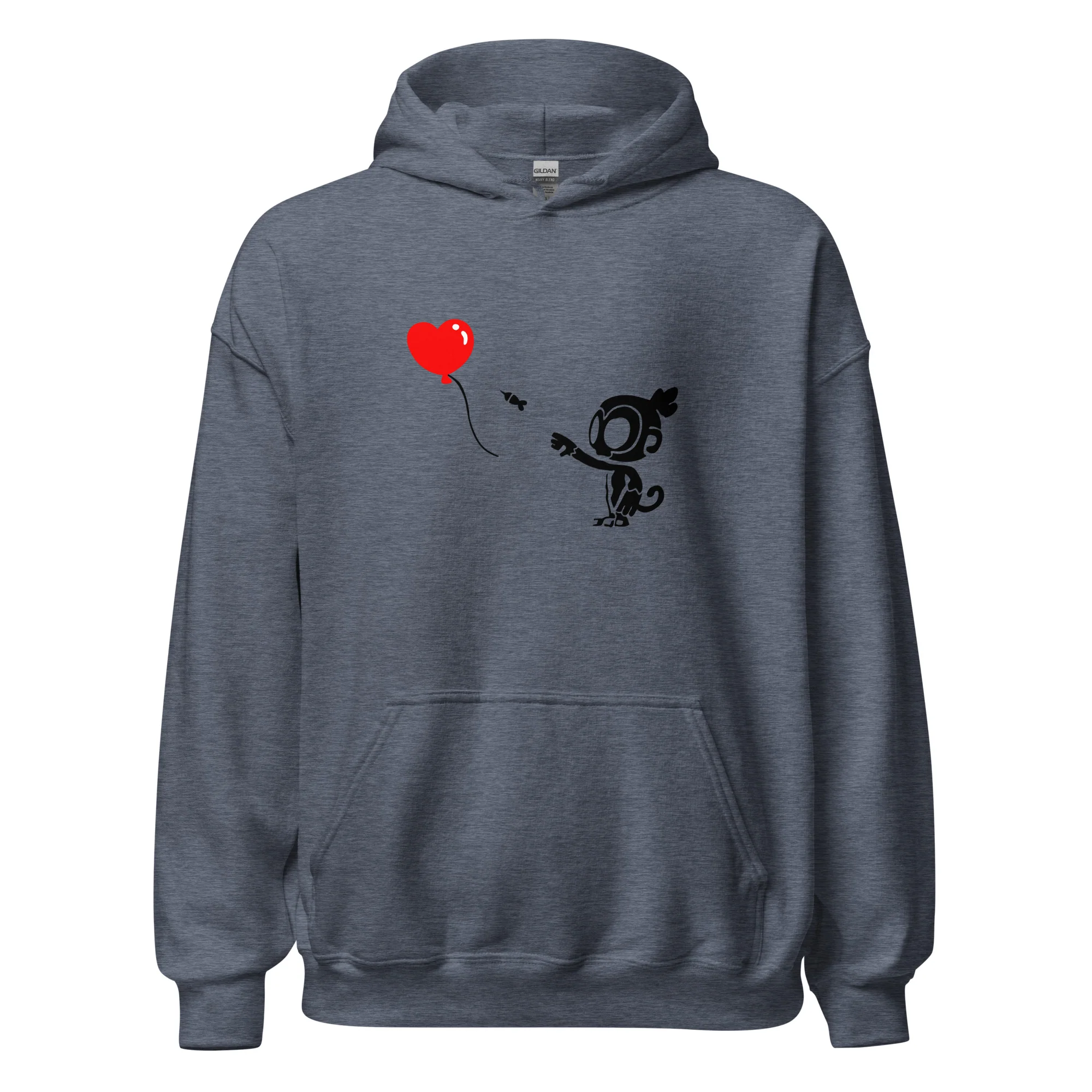 Monkey With Bloon Hoodie (Unisex - Gildan) - Image 8