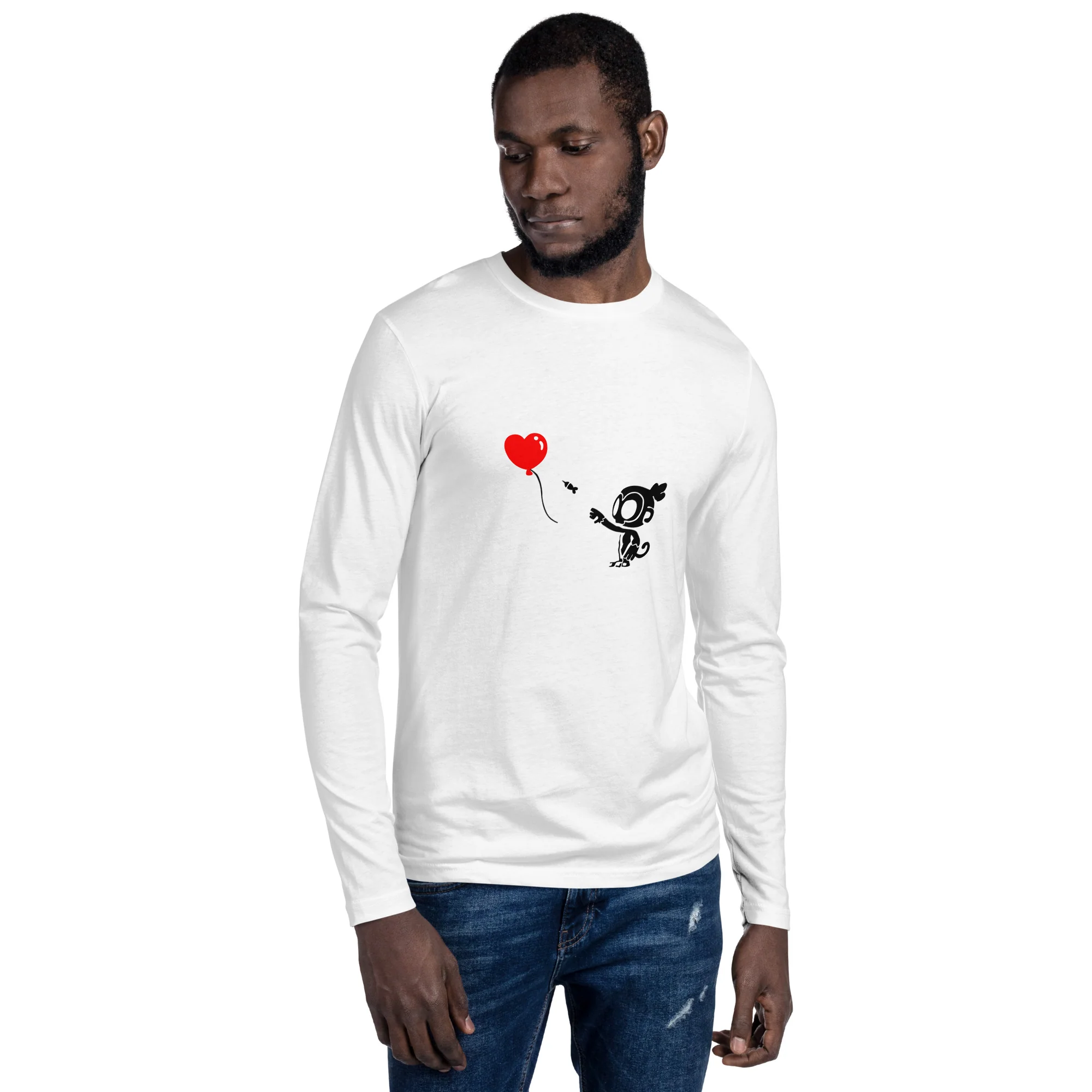 Monkey with Bloon Long Sleeve Shirt (Men's) - Image 4