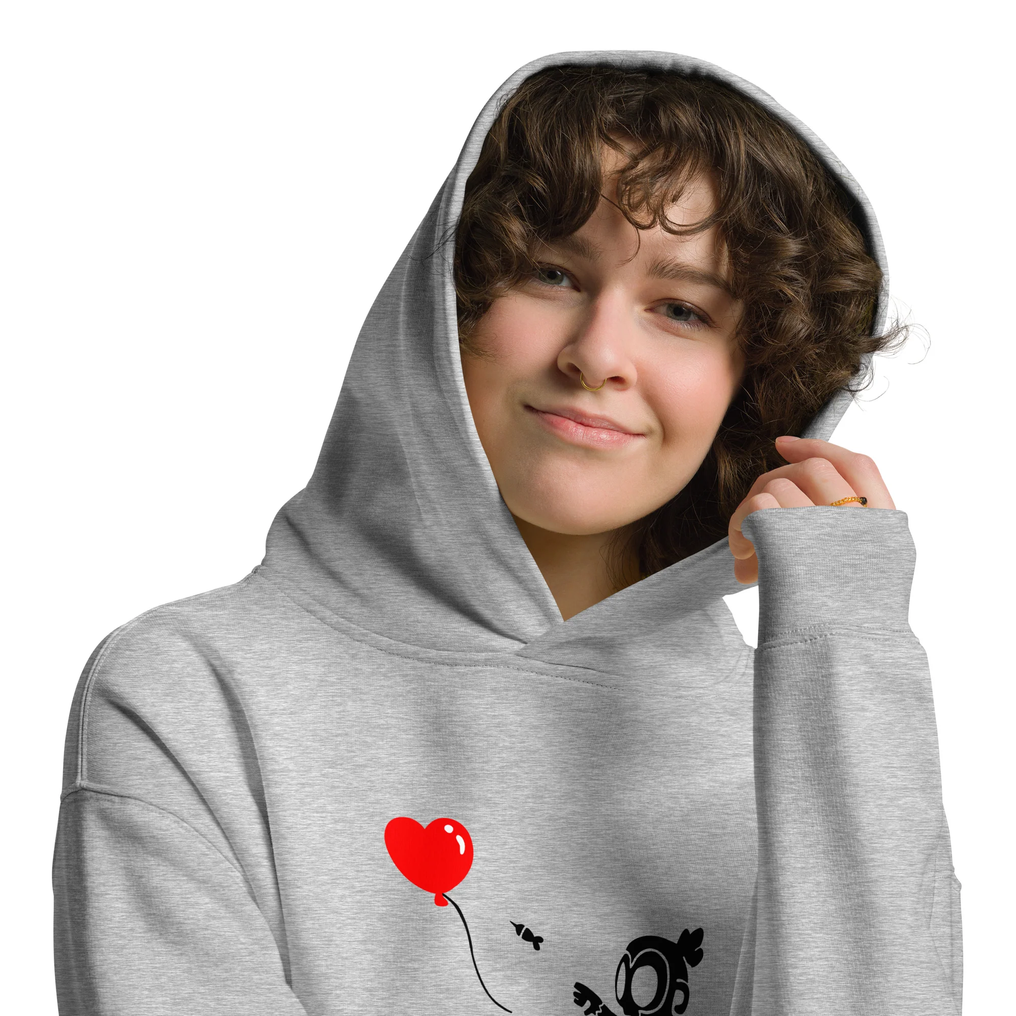 Monkey With Bloon Premium Oversized Hoodie (Unisex) - Image 4