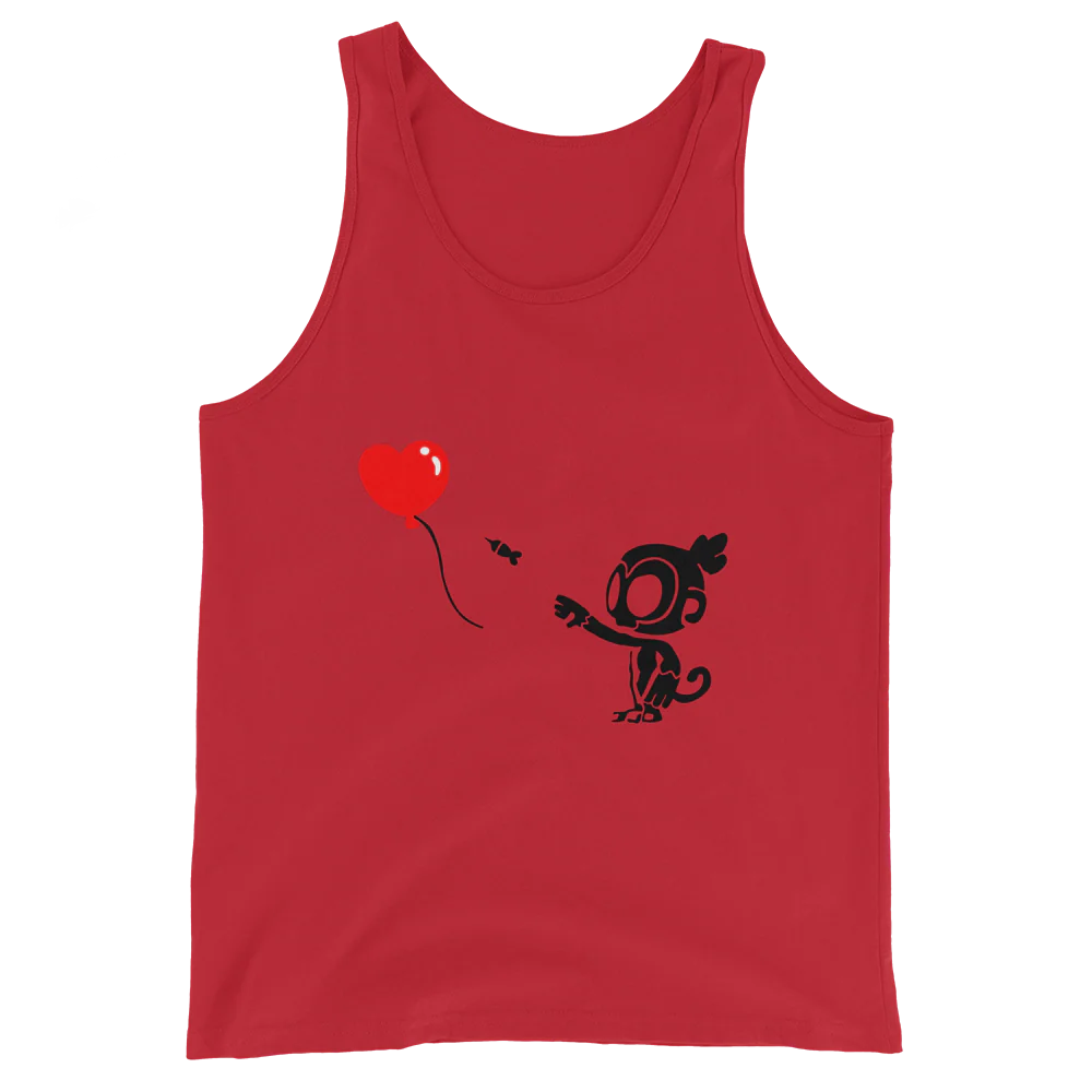 Monkey With Bloon Tank Top (Unisex) - Image 3