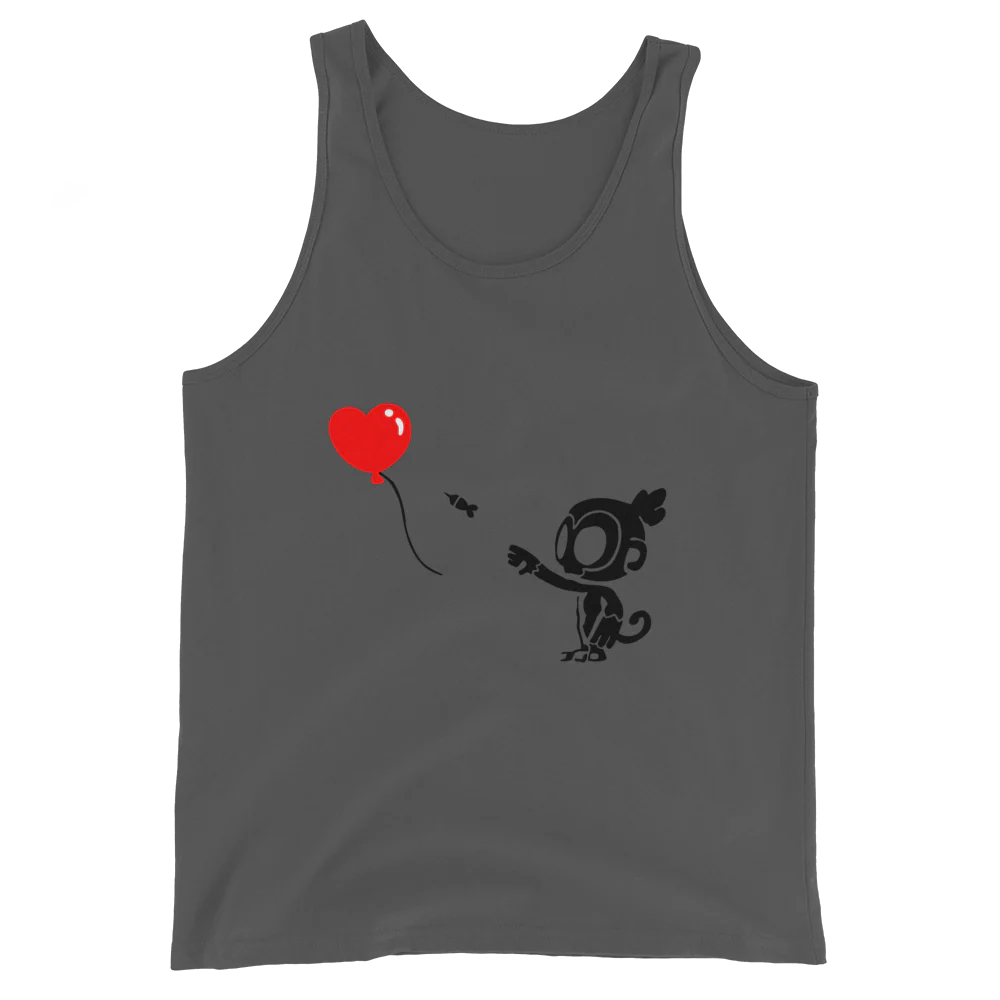 Monkey With Bloon Tank Top (Unisex) - Image 4