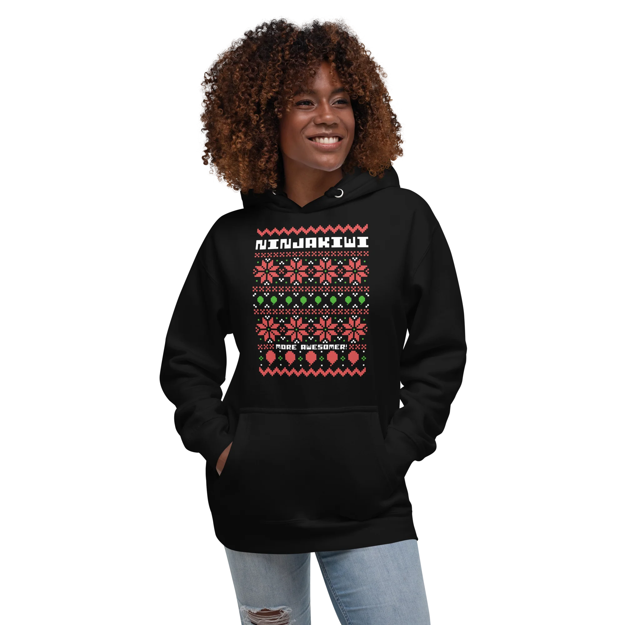 More Awesomer Christmas Hoodie (Unisex - Pattern 1) - Image 3