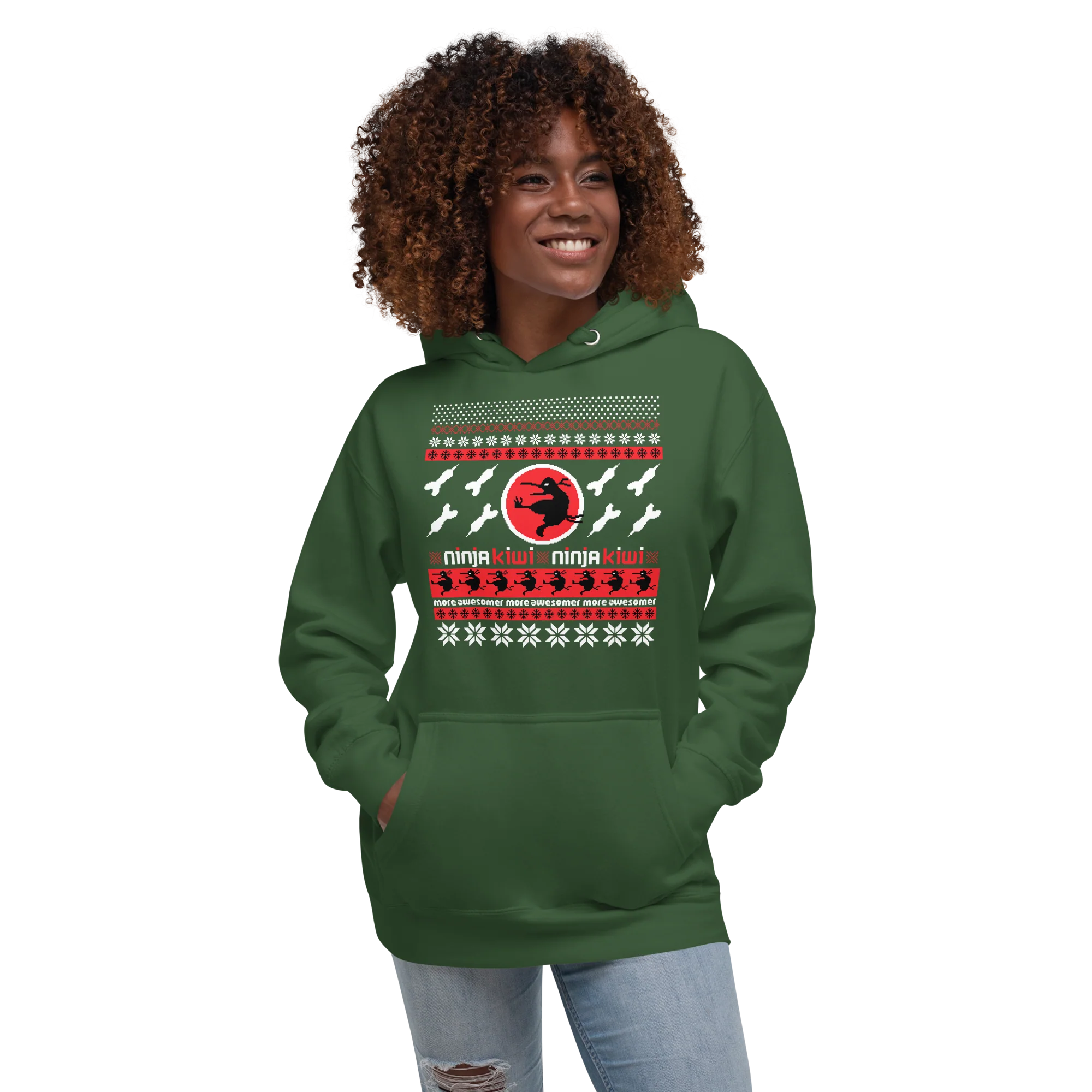 More Awesomer Christmas Hoodie (Unisex - Pattern 2) - Image 4