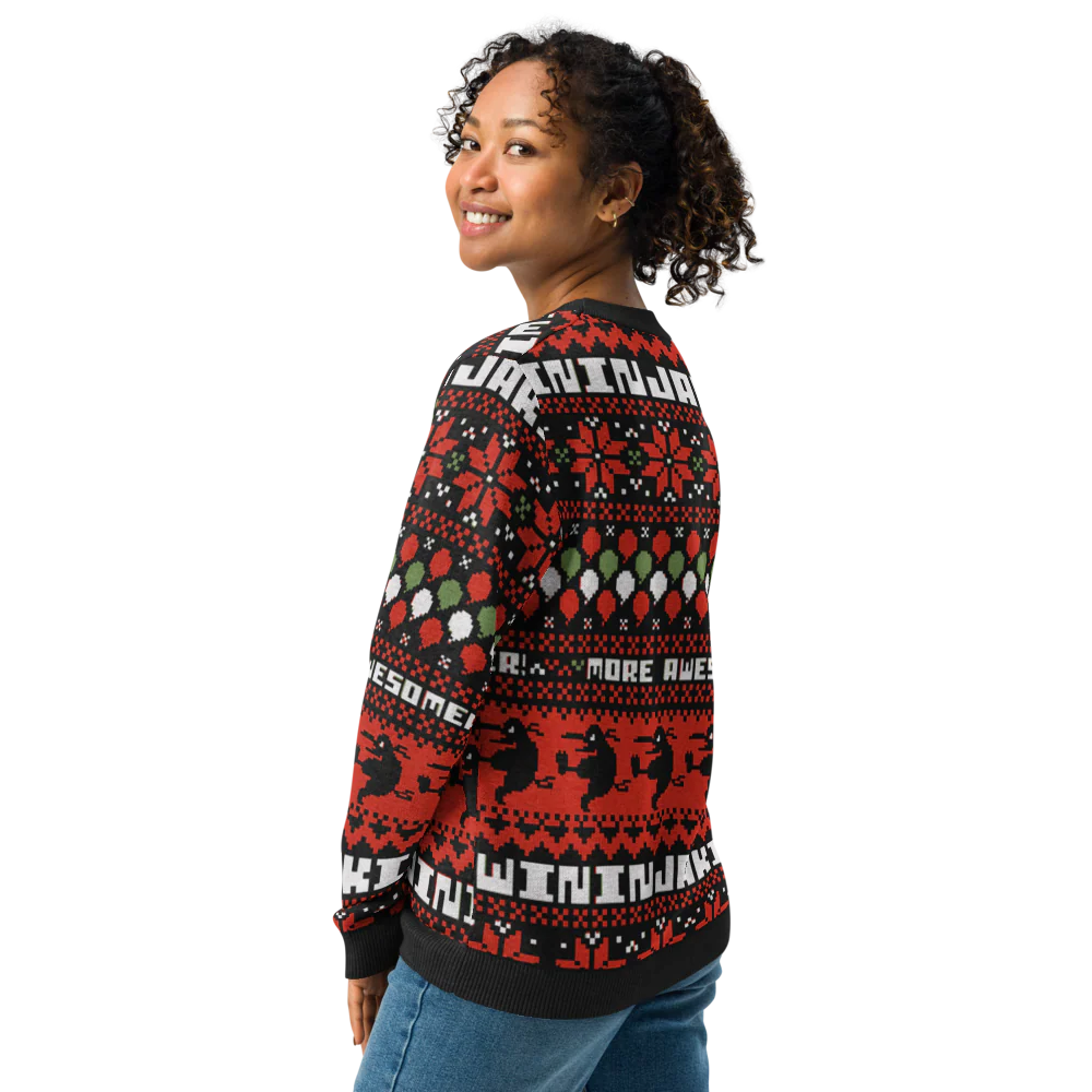 More Awesomer Christmas Knitted Sweater (Unisex) - Image 3