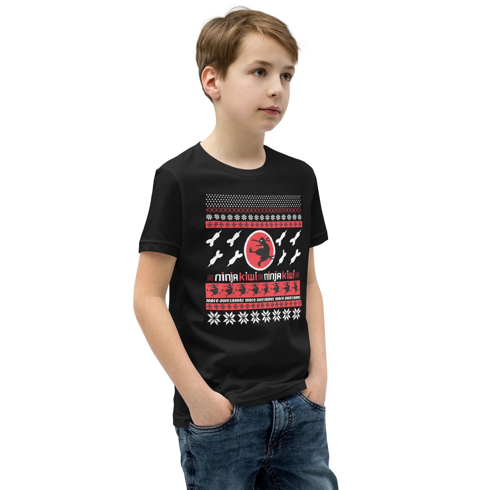 More Awesomer Christmas Shirt (Youth - Pattern 2) - Image 3