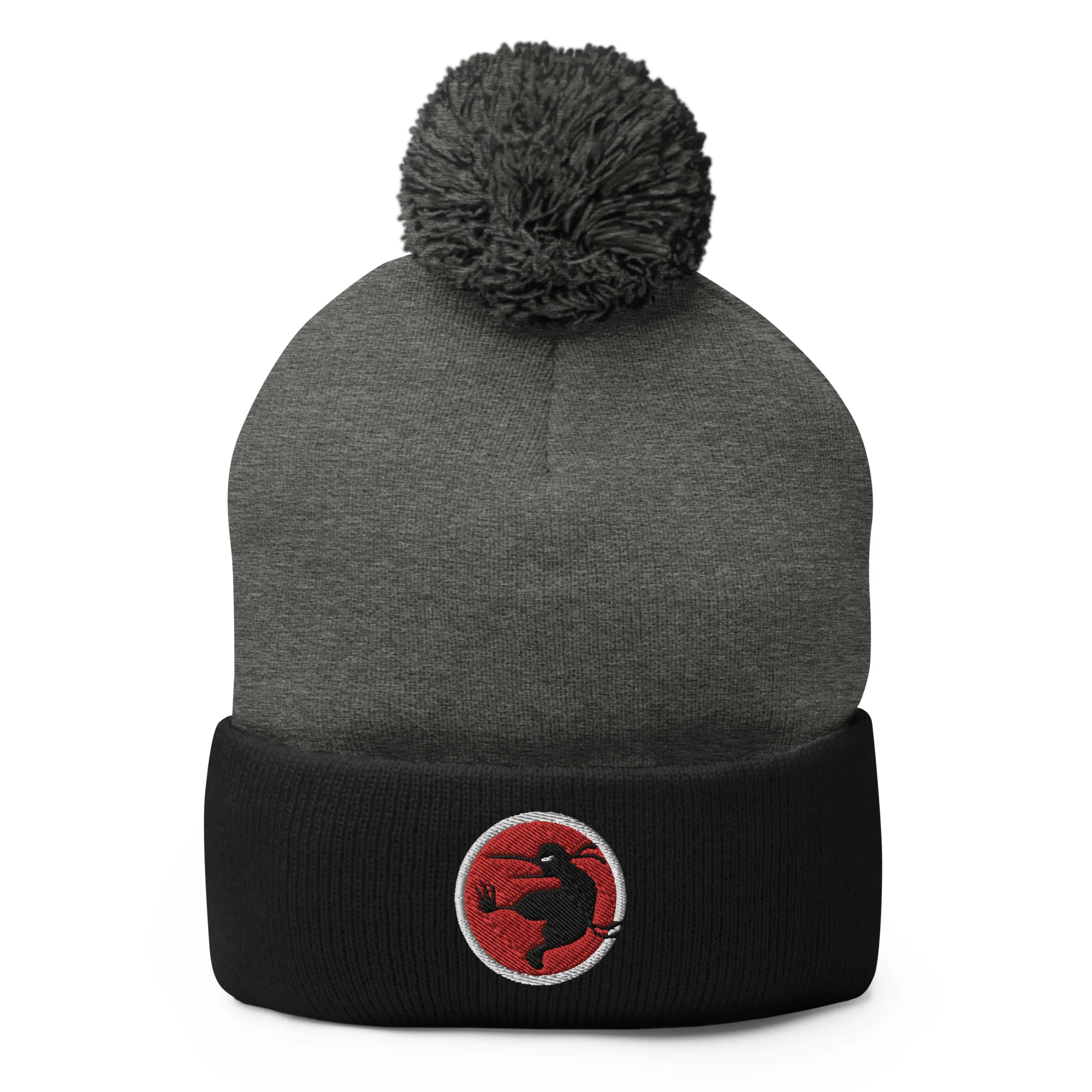 Ninja Kiwi Logo Pom-Pom Beanie - Image 2