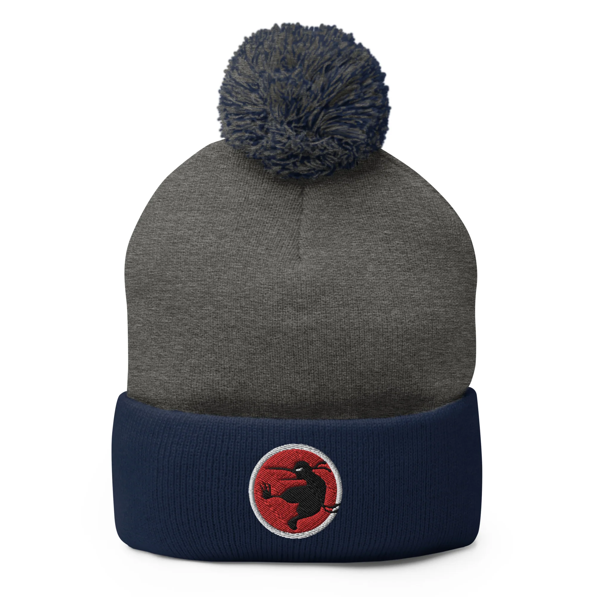 Ninja Kiwi Logo Pom-Pom Beanie - Image 3