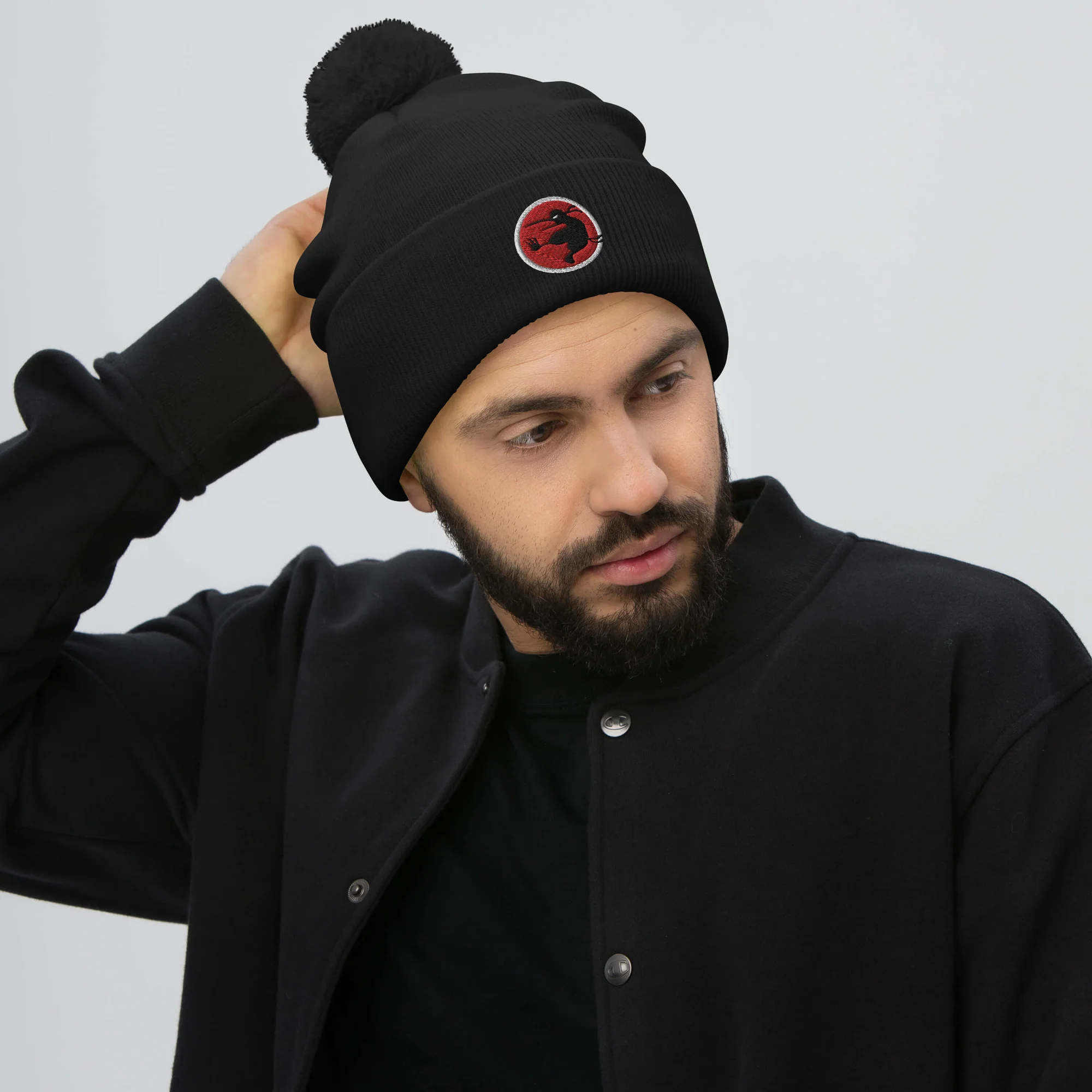 Ninja Kiwi Logo Pom-Pom Beanie - Image 5
