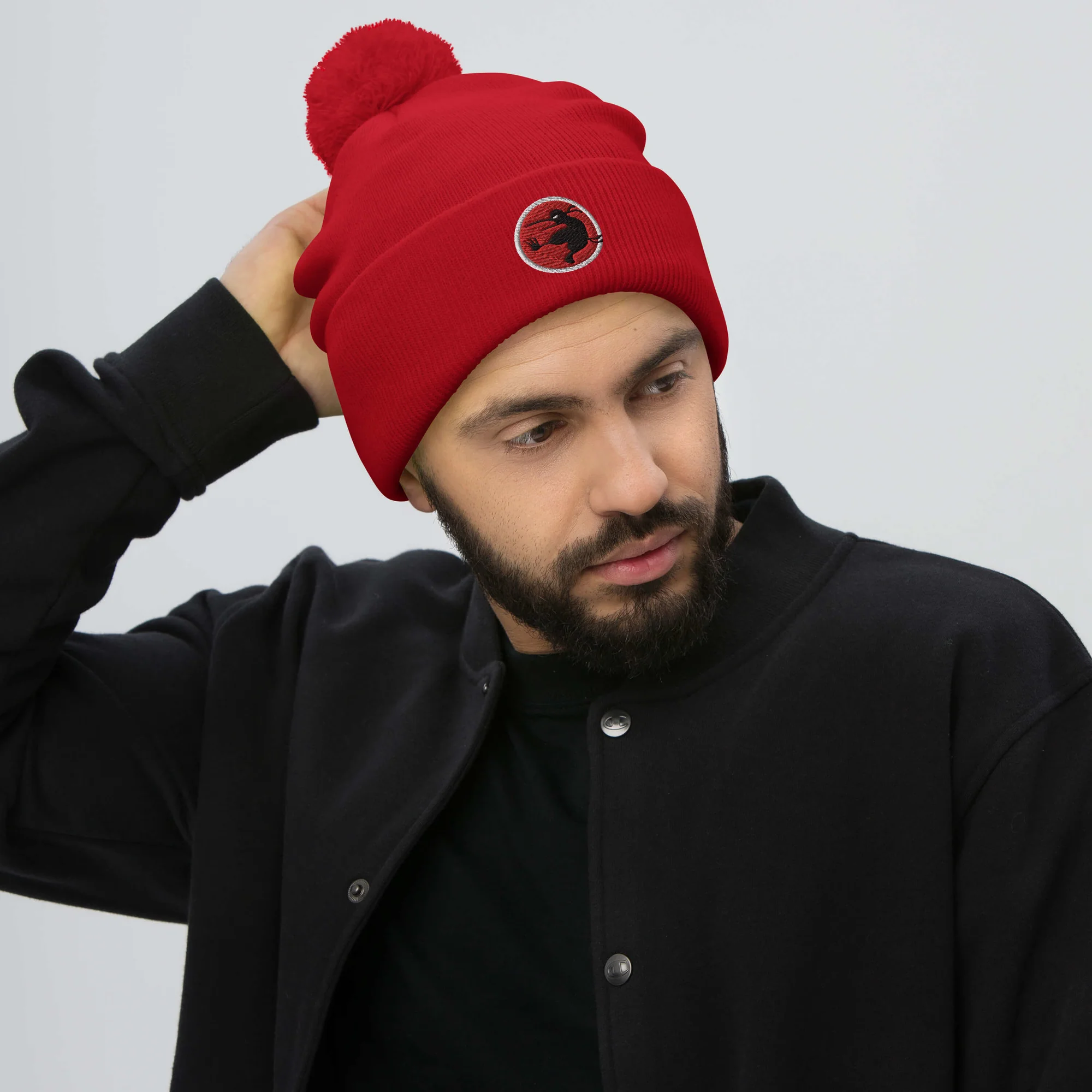 Ninja Kiwi Logo Pom-Pom Beanie - Image 7