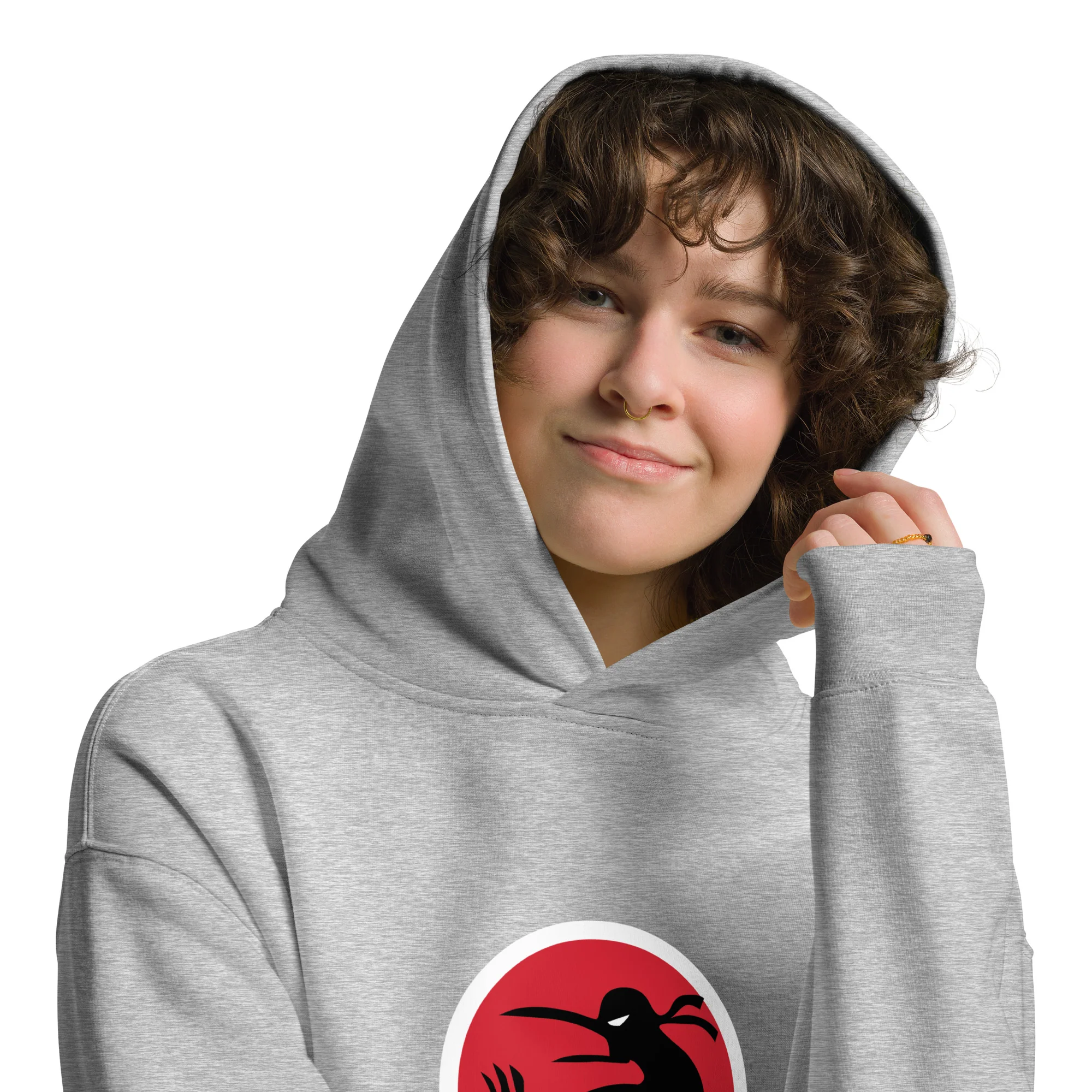 Ninja Kiwi Logo Premium Oversized Hoodie (Unisex) - Image 3