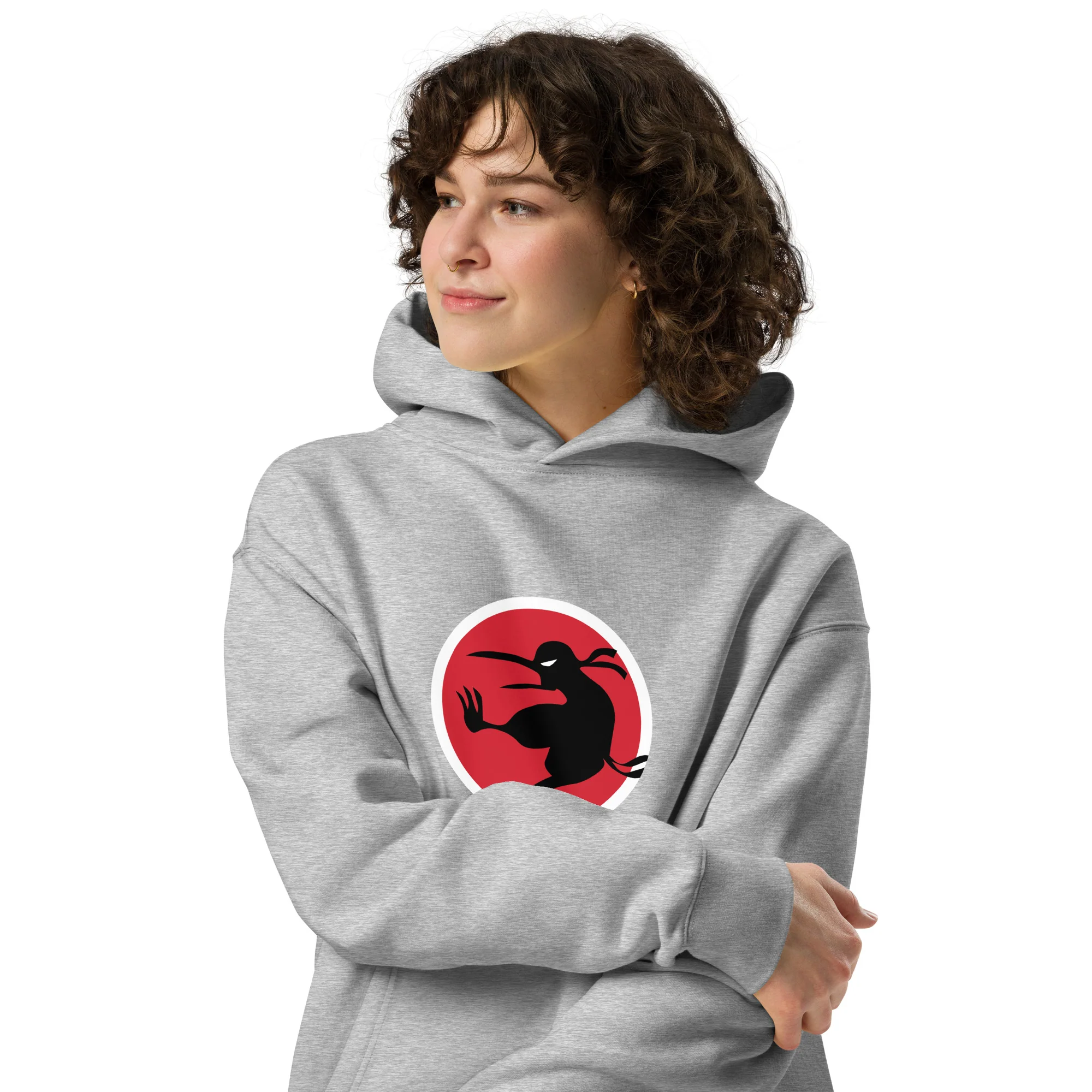 Ninja Kiwi Logo Premium Oversized Hoodie (Unisex) - Image 4