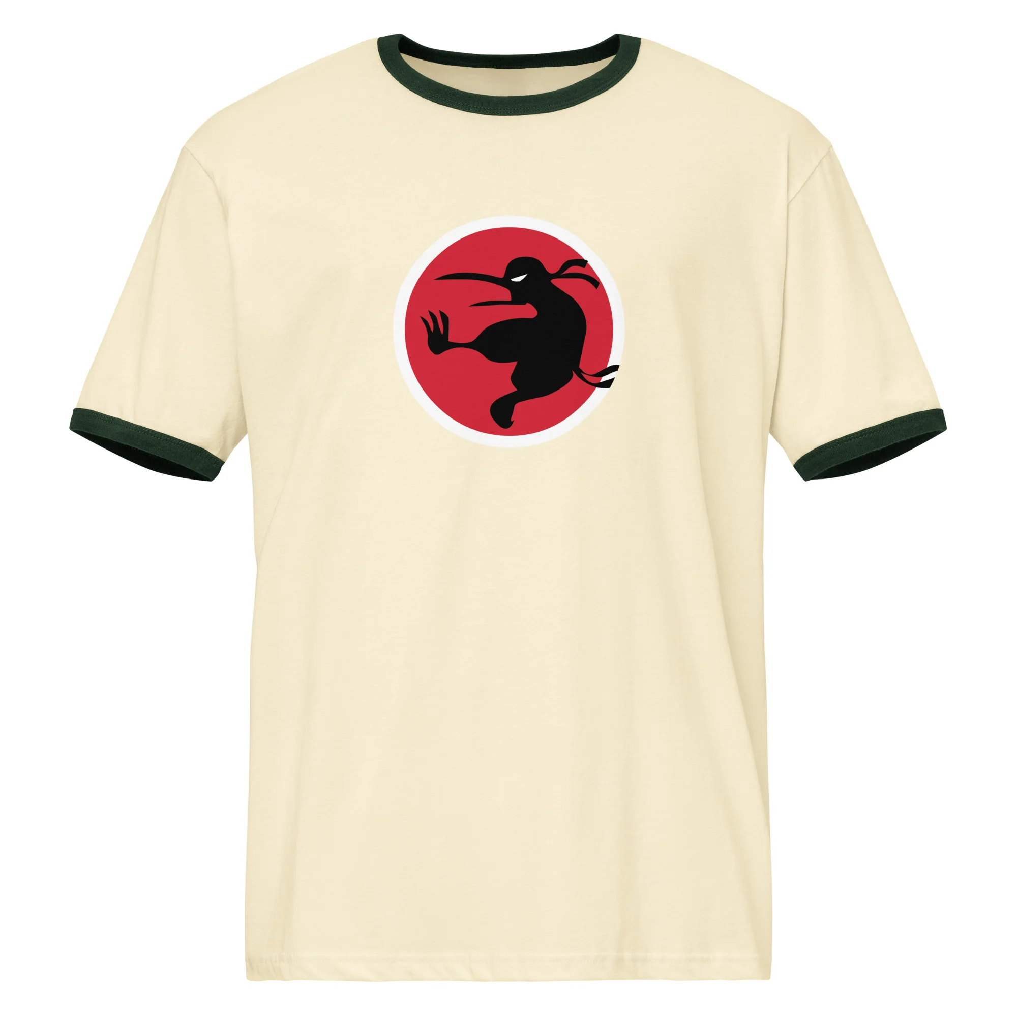 Ninja Kiwi Logo Ringer Shirt (Unisex) - Image 11