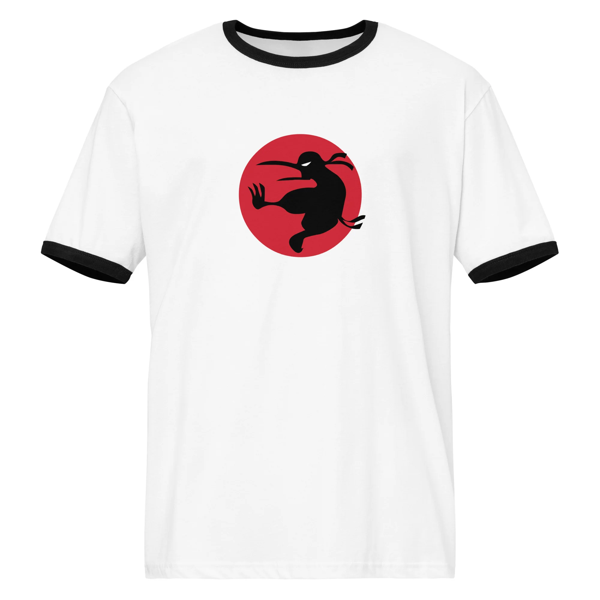 Ninja Kiwi Logo Ringer Shirt (Unisex) - Image 19